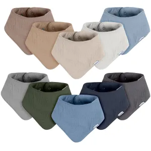 10-Pack Baby Boys Multi Blue Muslin Bandana Bibs Gerber Childrenswea