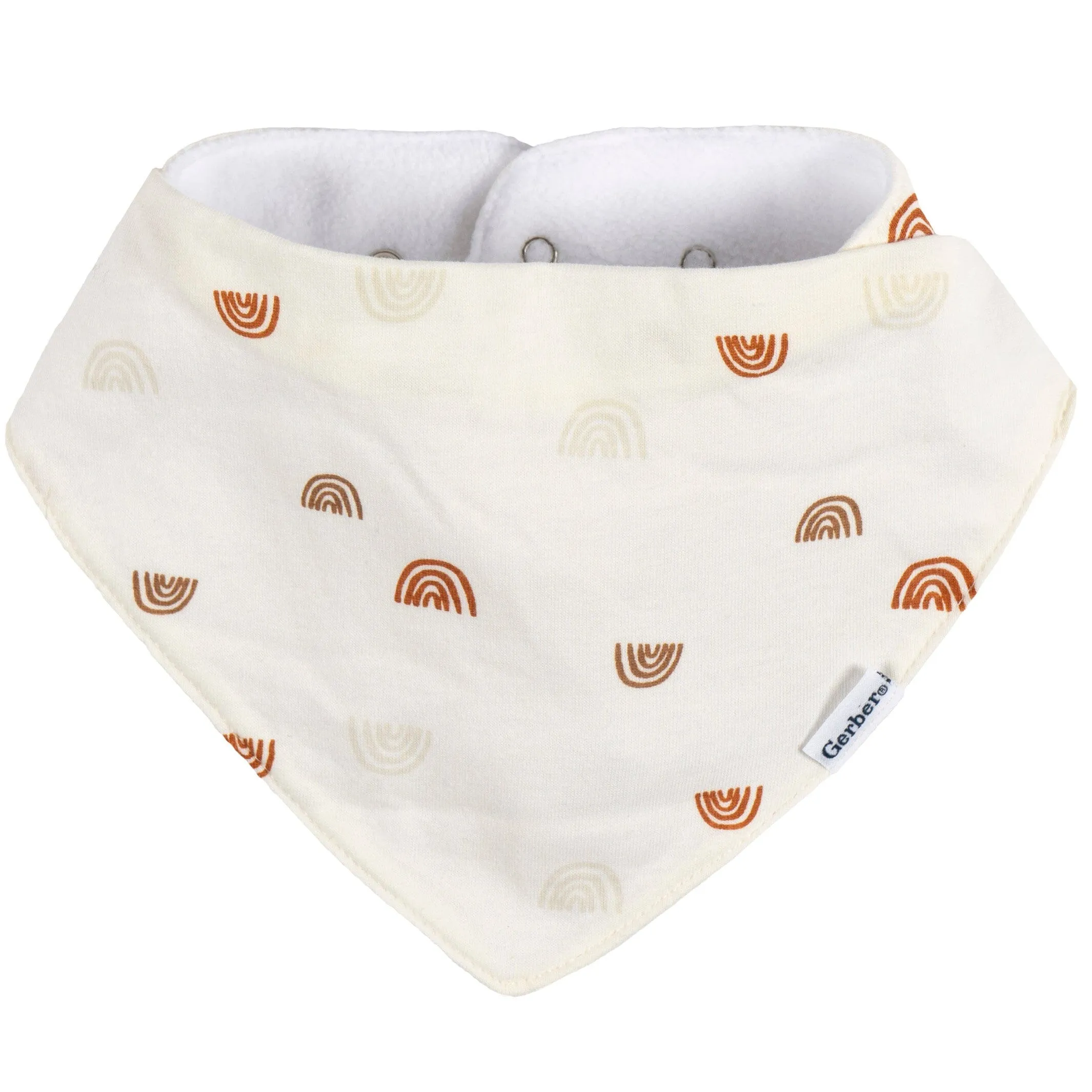 10-Pack Baby Neutral Rust Suns & Rainbows Jersey Bandana Bibs Gerber Childrenswea