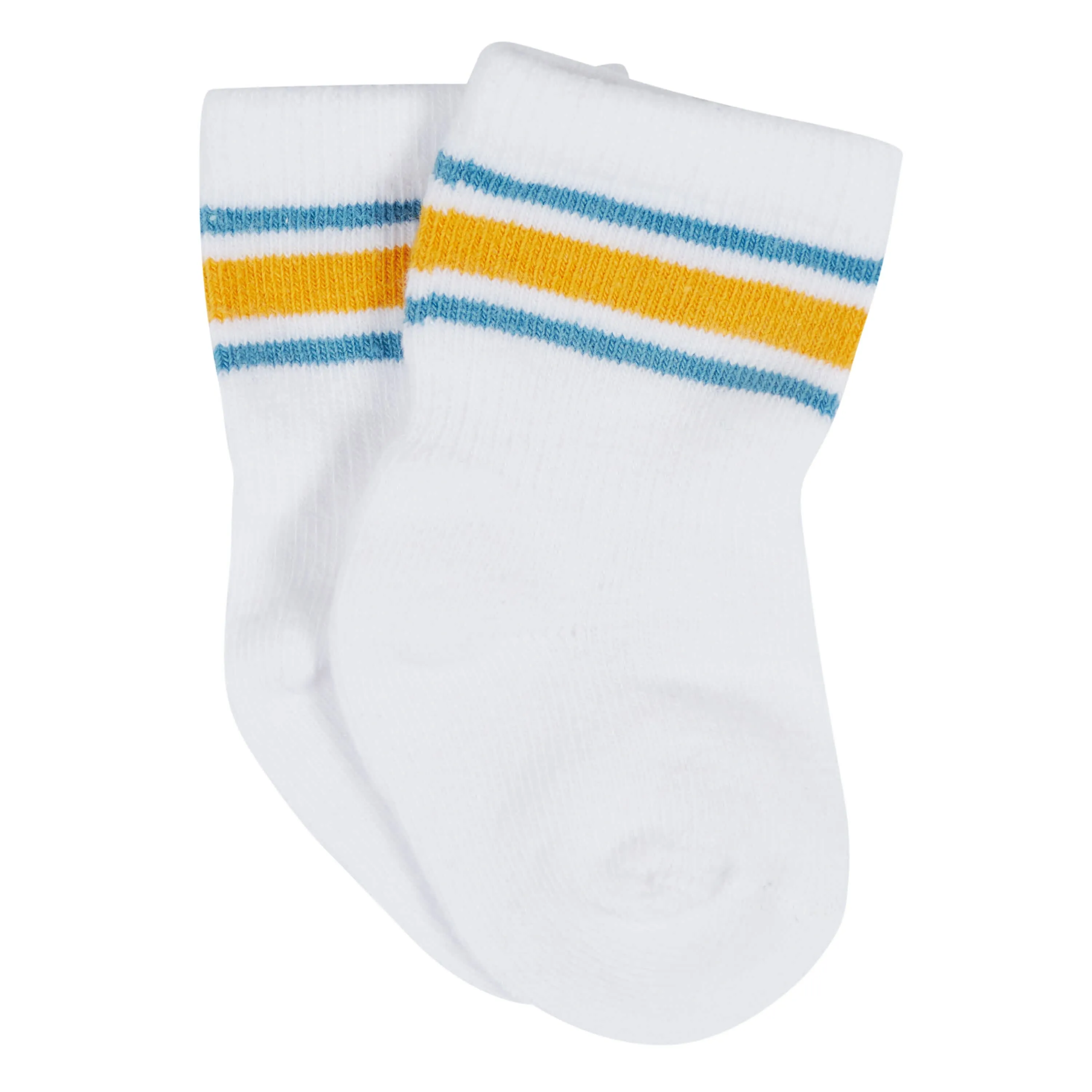 12-Pack Baby & Toddler Boys Construction Zone Jersey Crew Wiggle Proof Socks Gerber Childrenswea