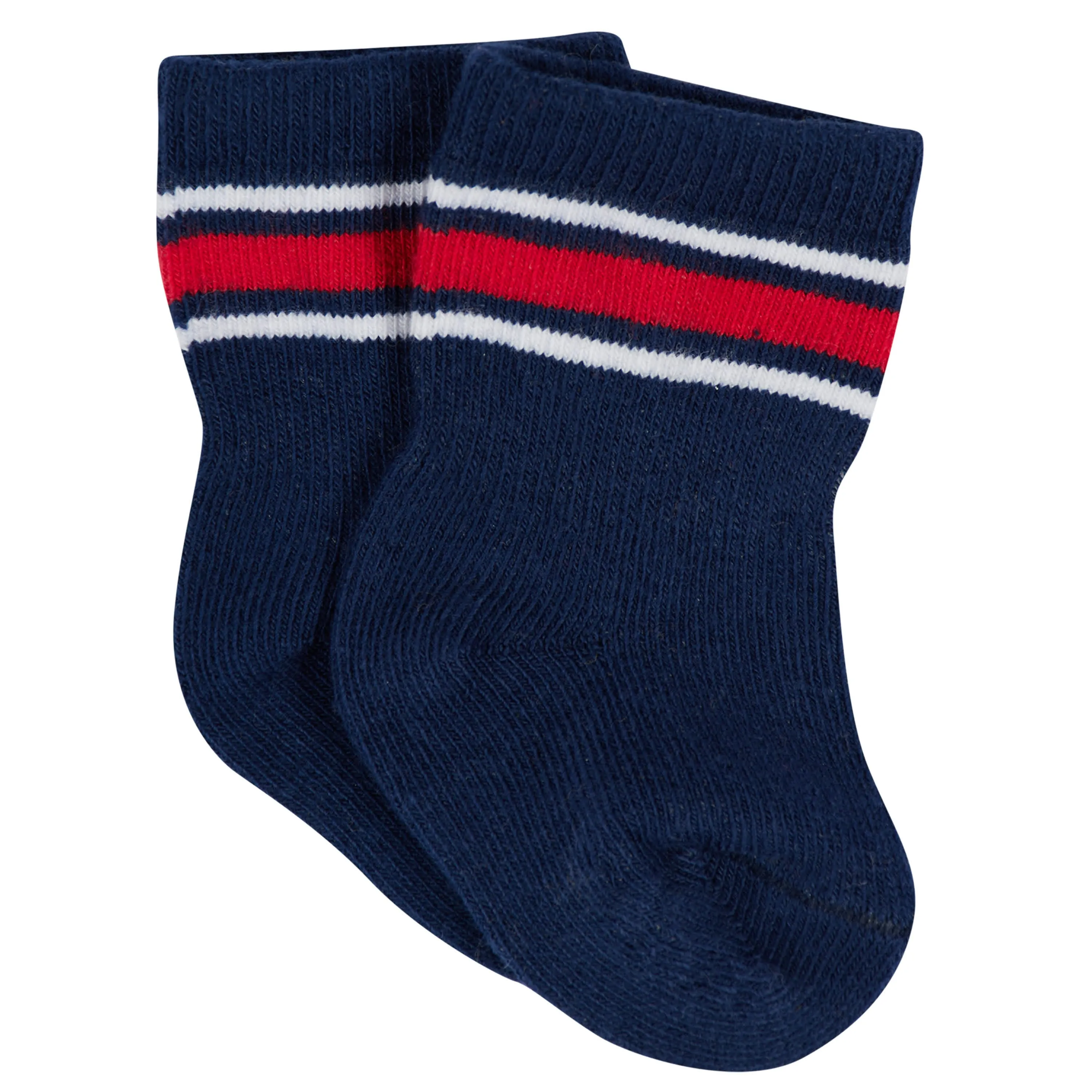 12-Pack Baby & Toddler Boys Construction Zone Jersey Crew Wiggle Proof Socks Gerber Childrenswea