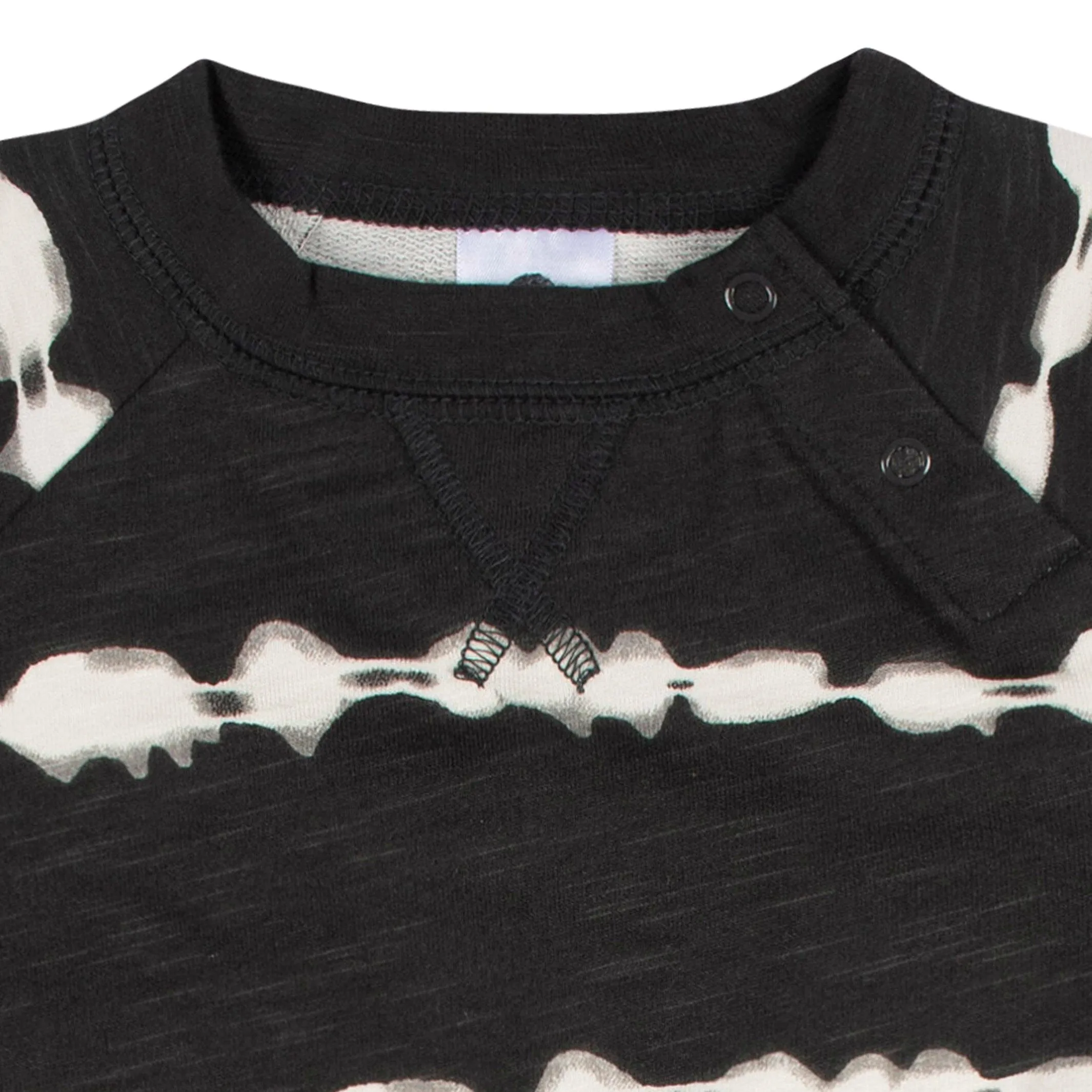 2-Pack Baby Boys Dark Gray Tie Dye & Blue Raglan Sleeve Romper Gerber Childrenswea