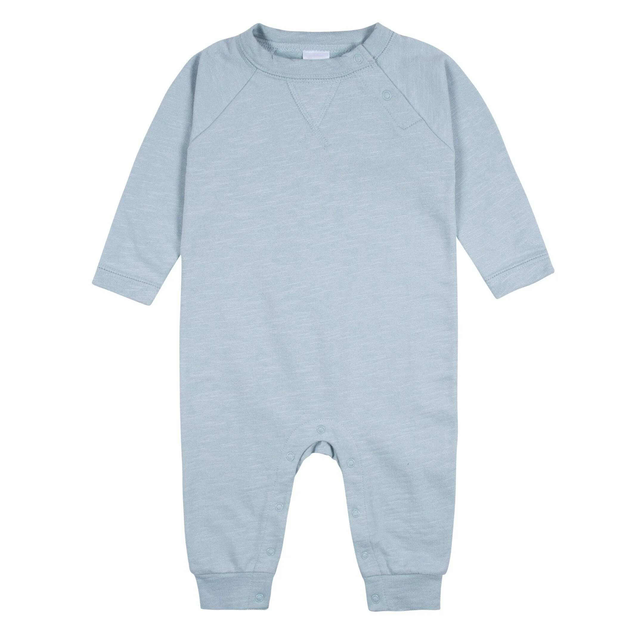 2-Pack Baby Boys Dark Gray Tie Dye & Blue Raglan Sleeve Romper Gerber Childrenswea
