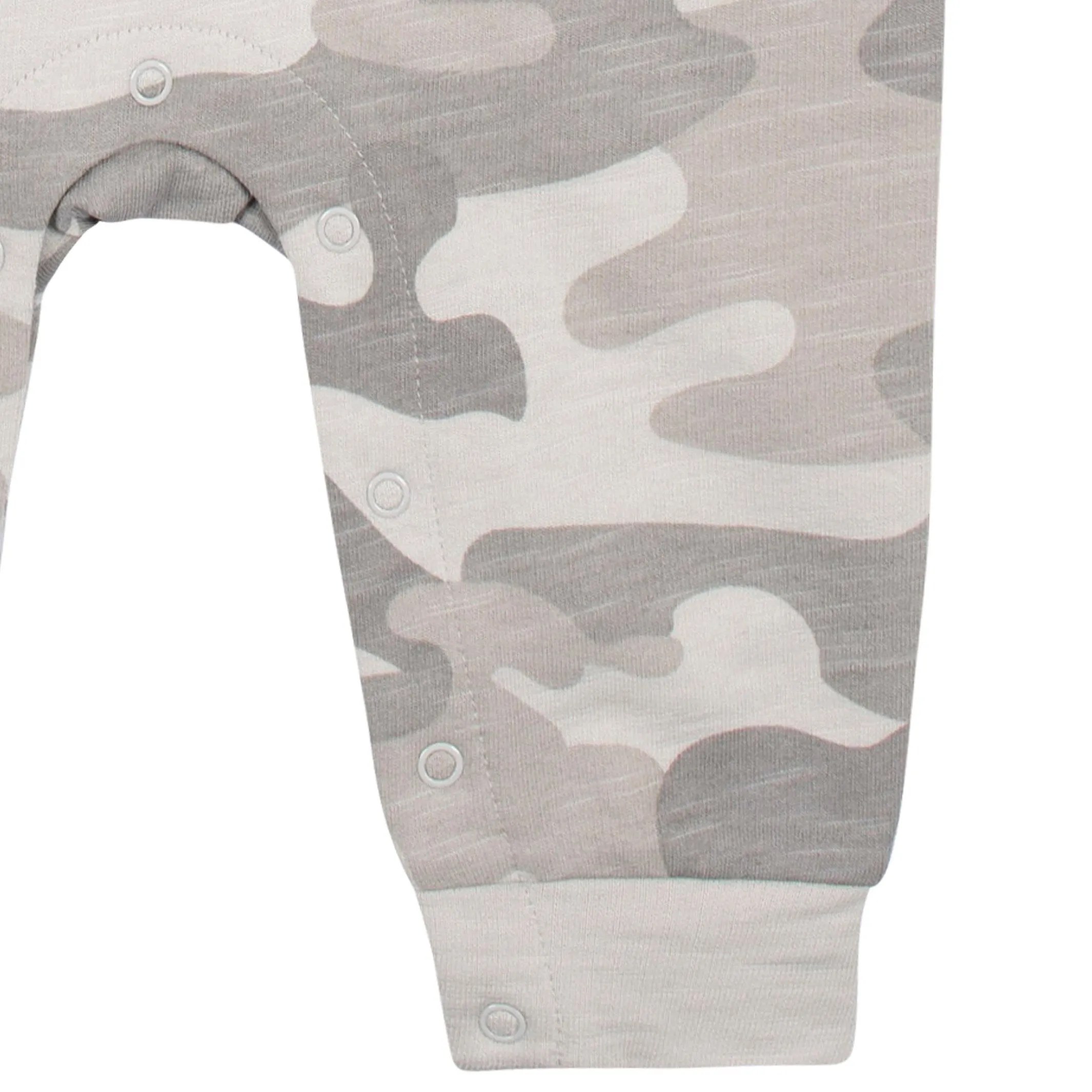 2-Pack Baby Boys Gray Camo & Yellow Raglan Sleeve Romper Gerber Childrenswea