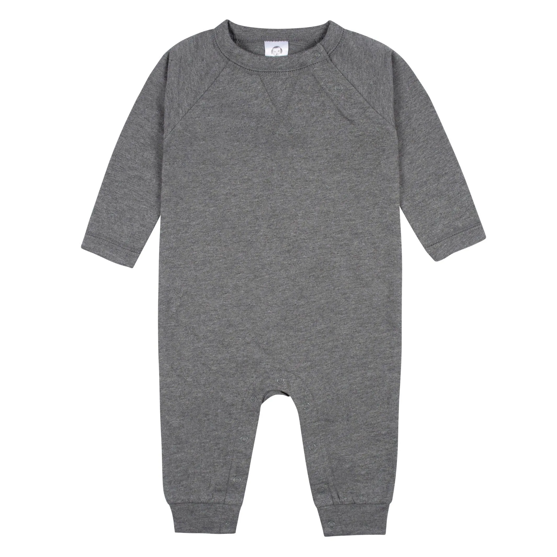 2-Pack Baby Boys Heather Gray & Rust Raglan Sleeve Romper Gerber Childrenswea