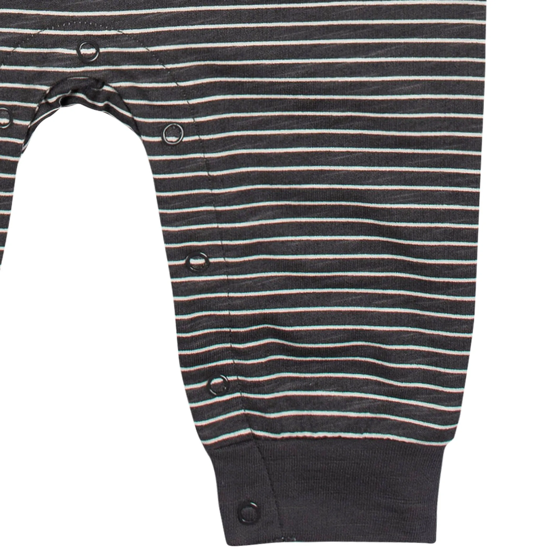 2-Pack Baby Boys Light Gray Tie Dye & Striped Raglan Sleeve Romper Gerber Childrenswea