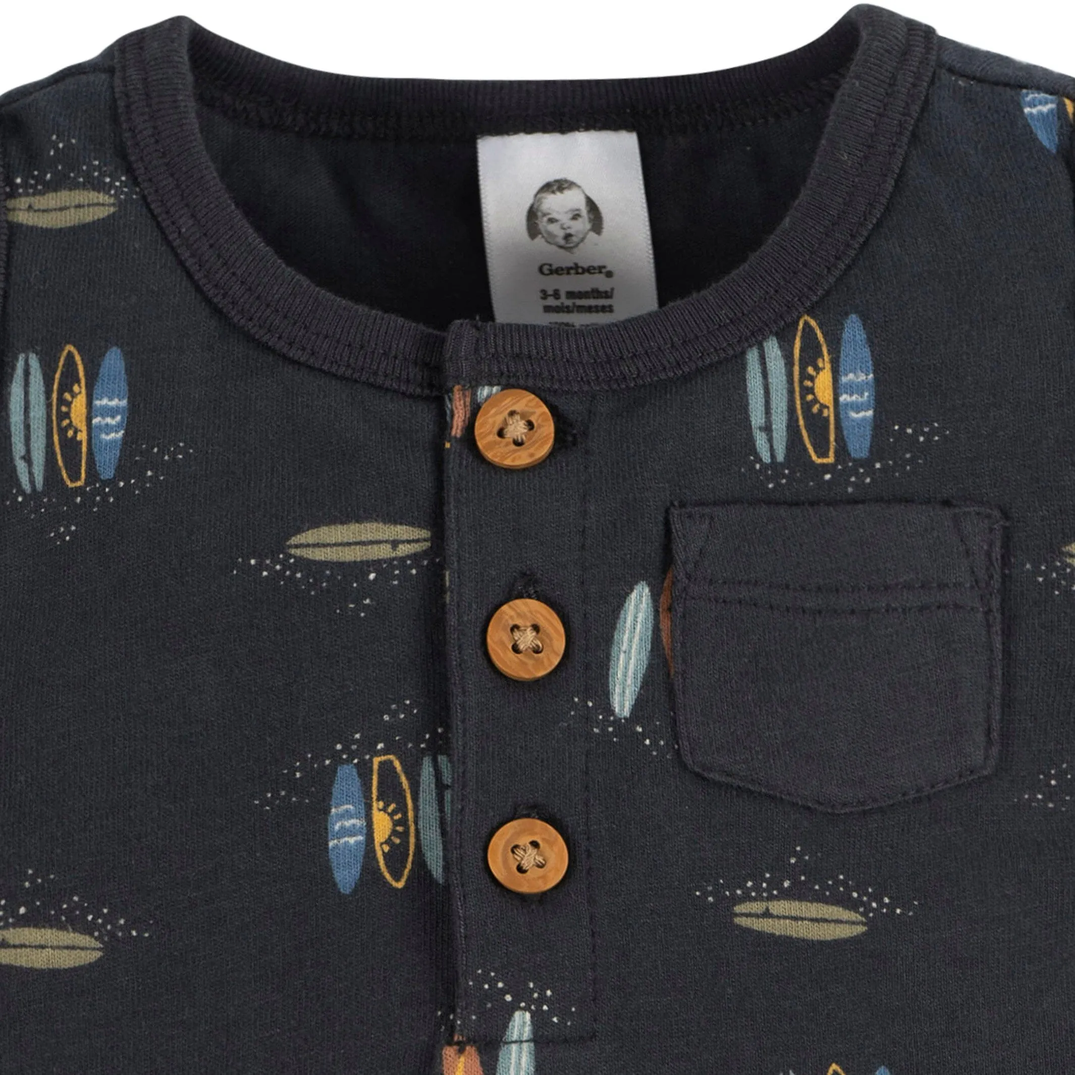 2-Pack Baby Boys Surfing Rompers Gerber Childrenswea