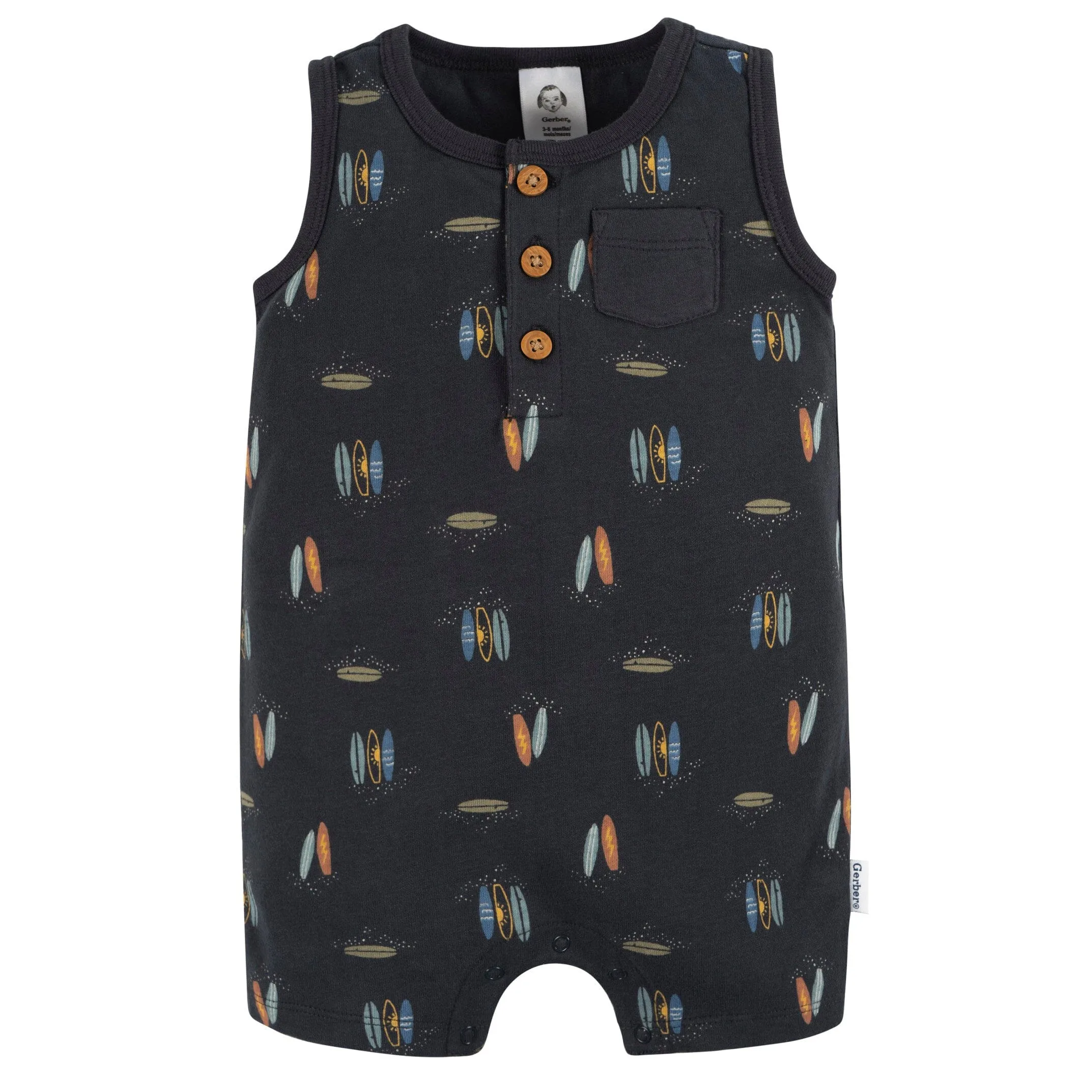 2-Pack Baby Boys Surfing Rompers Gerber Childrenswea