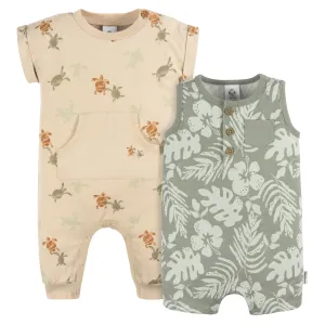 2-Pack Baby Boys Tropical Rompers Gerber Childrenswea