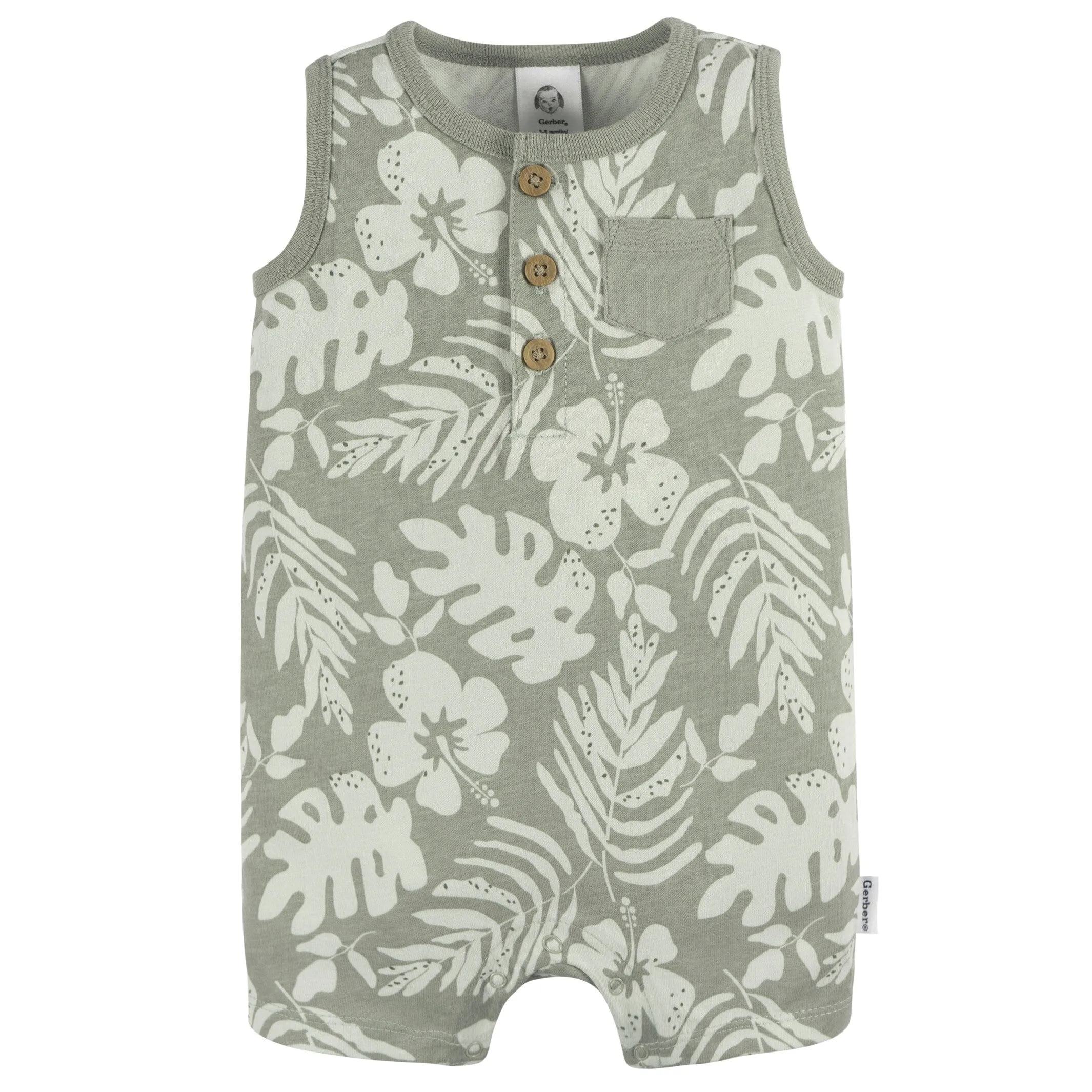 2-Pack Baby Boys Tropical Rompers Gerber Childrenswea