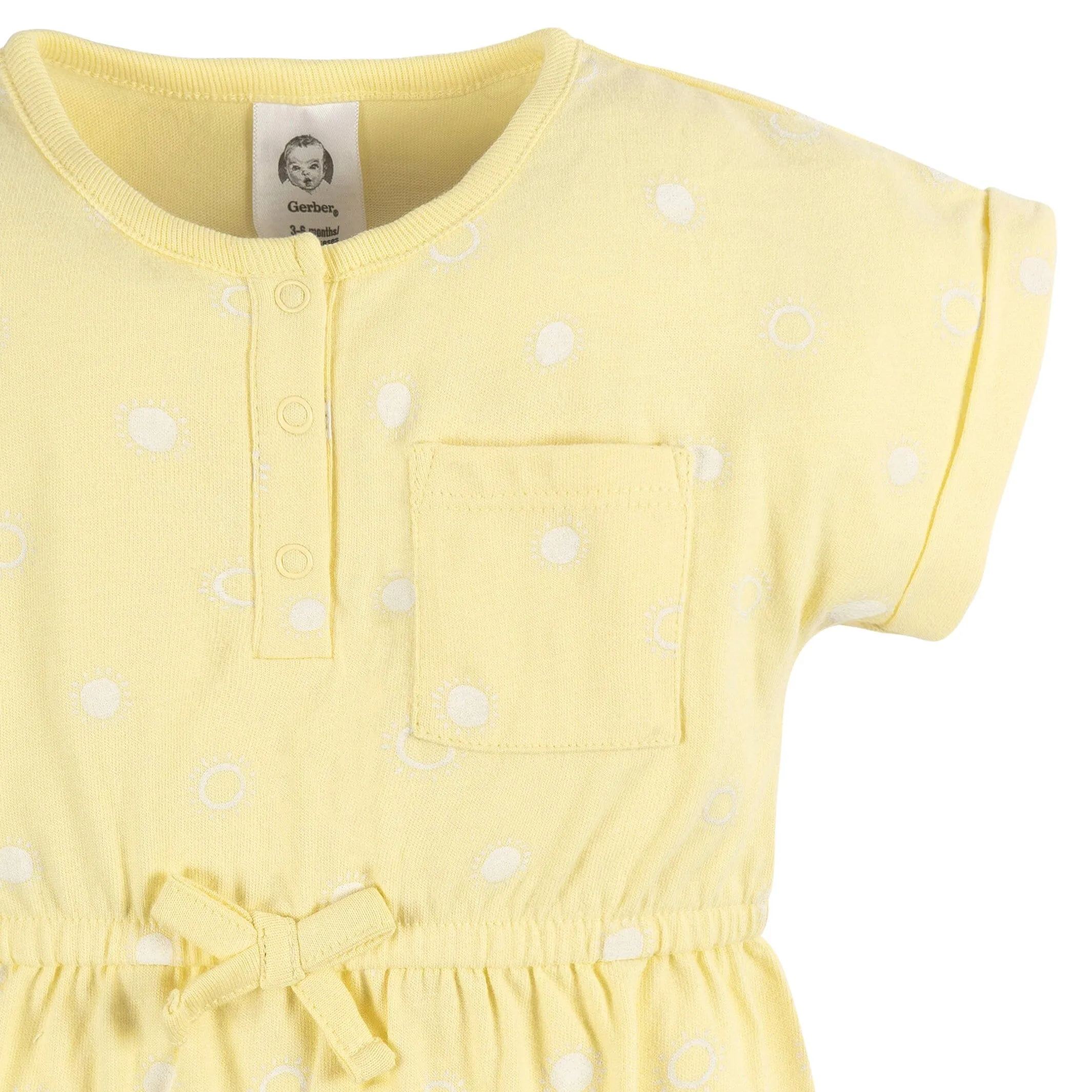 2-Pack Baby Girls Sailboats Rompers Gerber Childrenswea