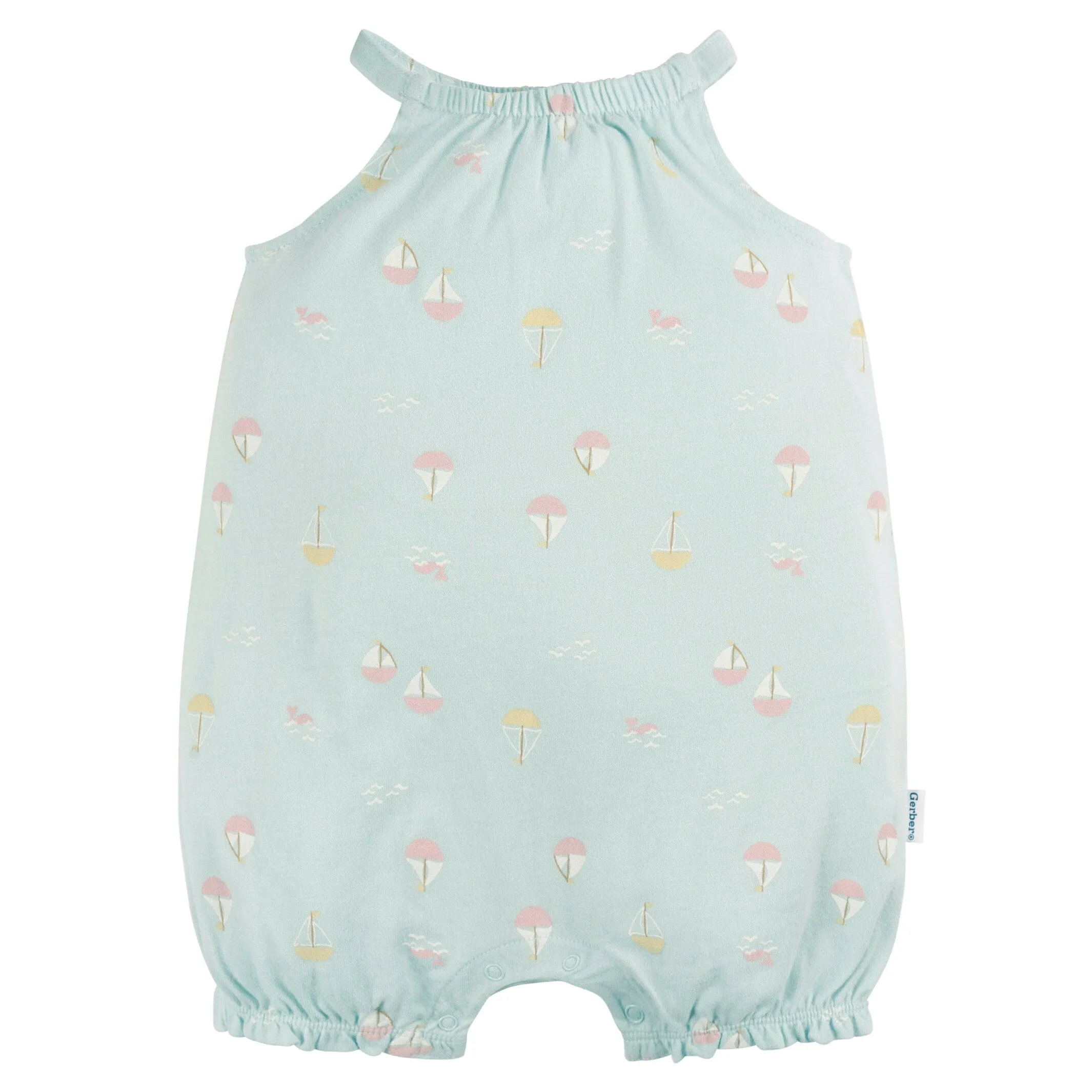 2-Pack Baby Girls Sailboats Rompers Gerber Childrenswea