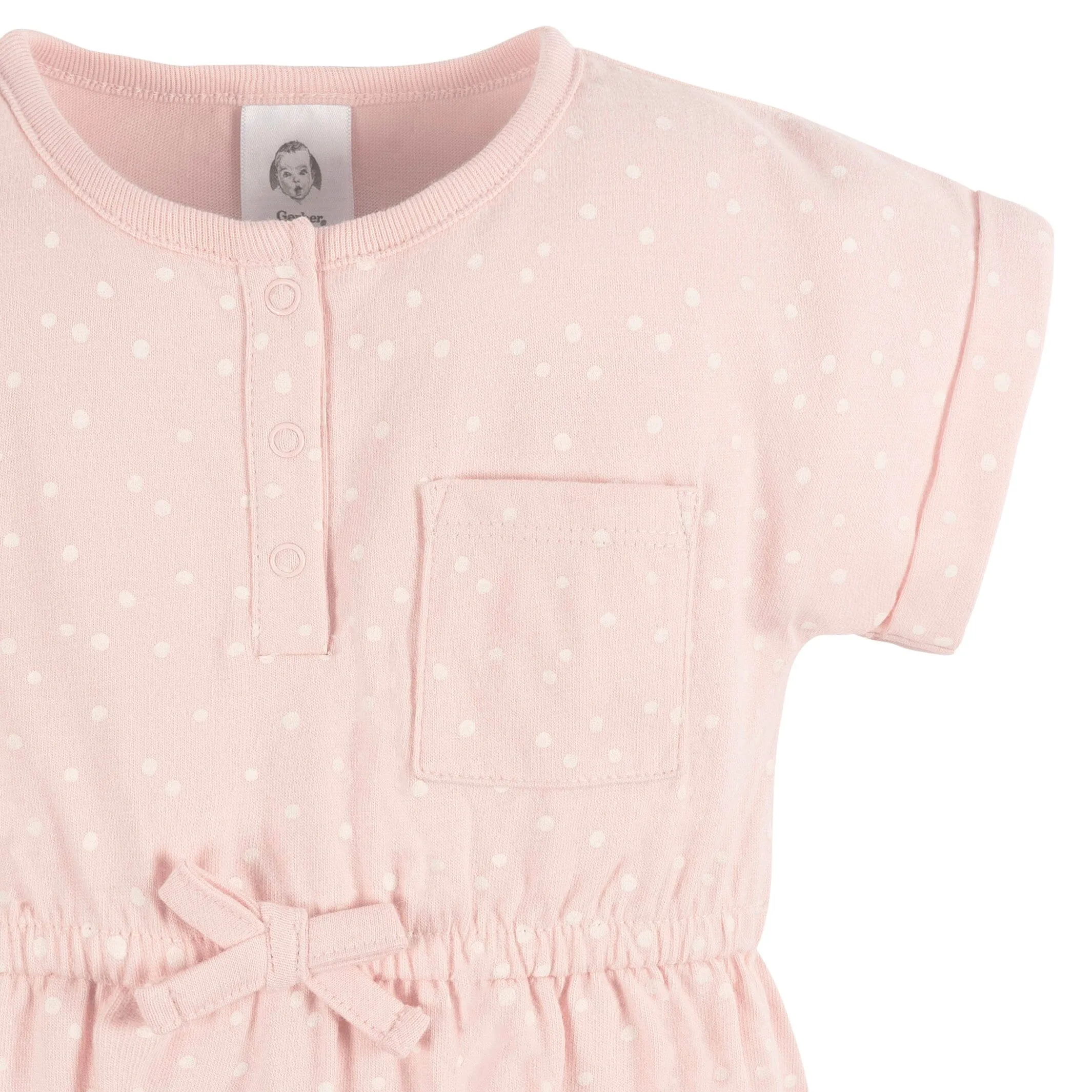 2-Pack Baby Girls Seashells Rompers Gerber Childrenswea