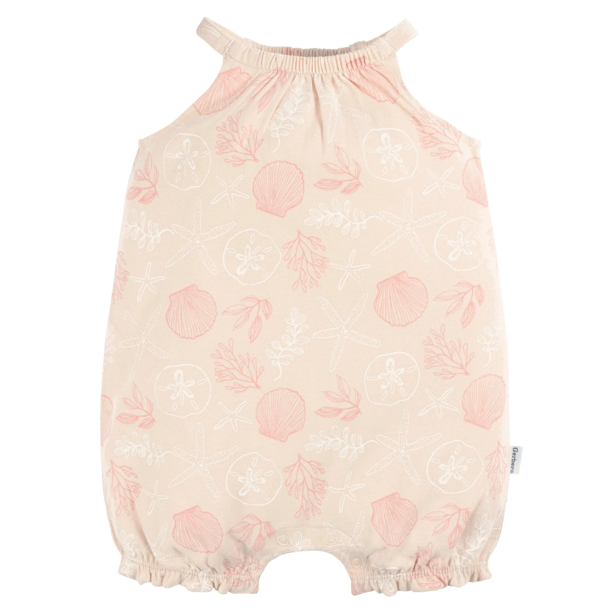 2-Pack Baby Girls Seashells Rompers Gerber Childrenswea