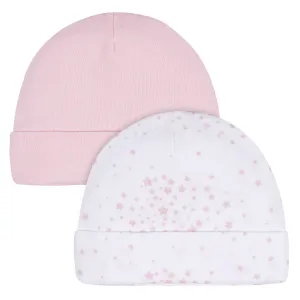2-Pack Baby Girls Stars Caps Gerber Childrenswea