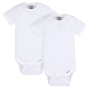 2-Pack Baby Neutral White Short Sleeve Onesies Bodysuits Gerber Childrenswea
