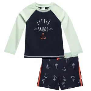 2-Piece Baby & Toddler Boys UPF 50  Anchors Rash Guard & Swim Trunks Set Gerber Childrenswea