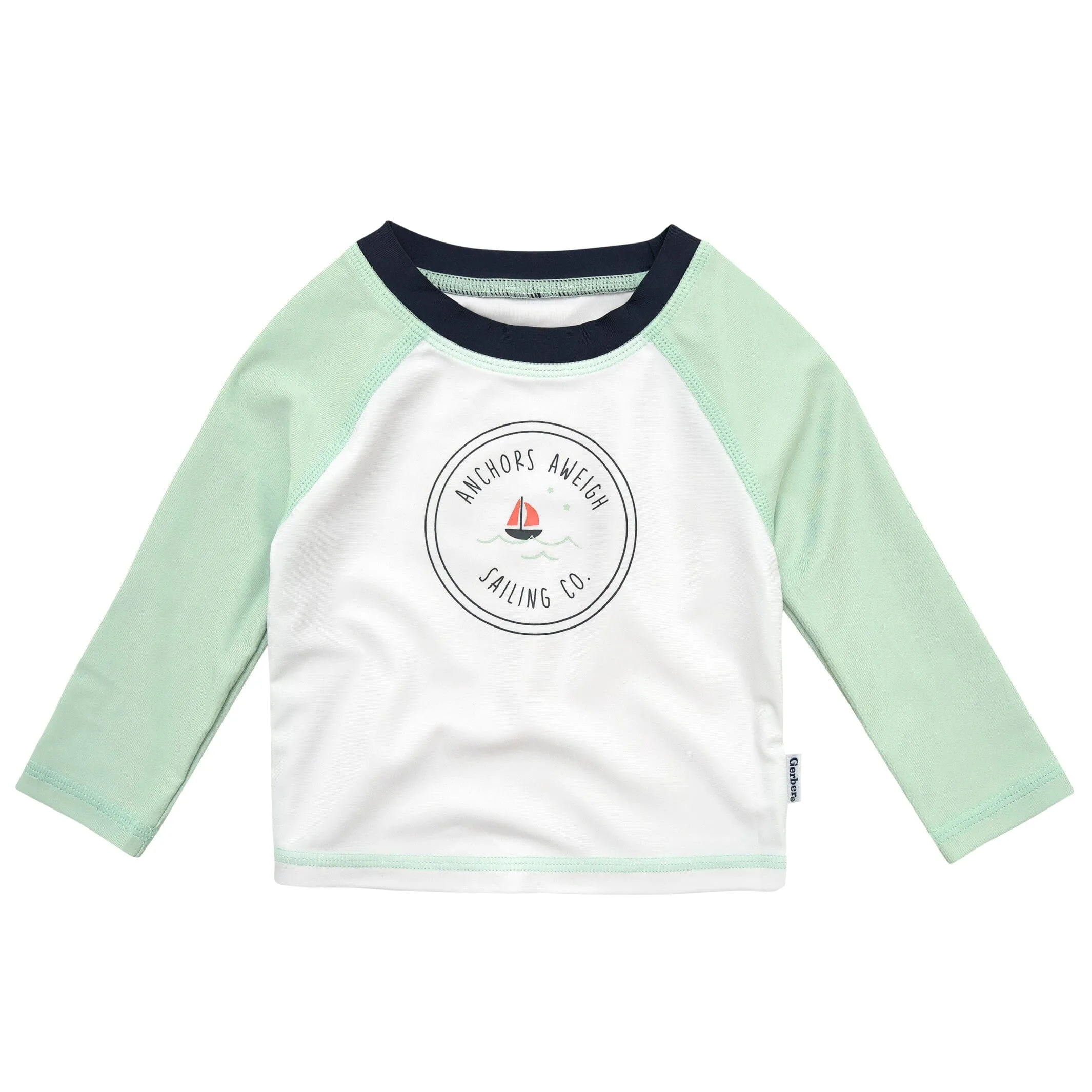 2-Piece Baby & Toddler Boys UPF 50  Lighthouse Rash Guard & Swim Trunks Set Gerber Childrenswea