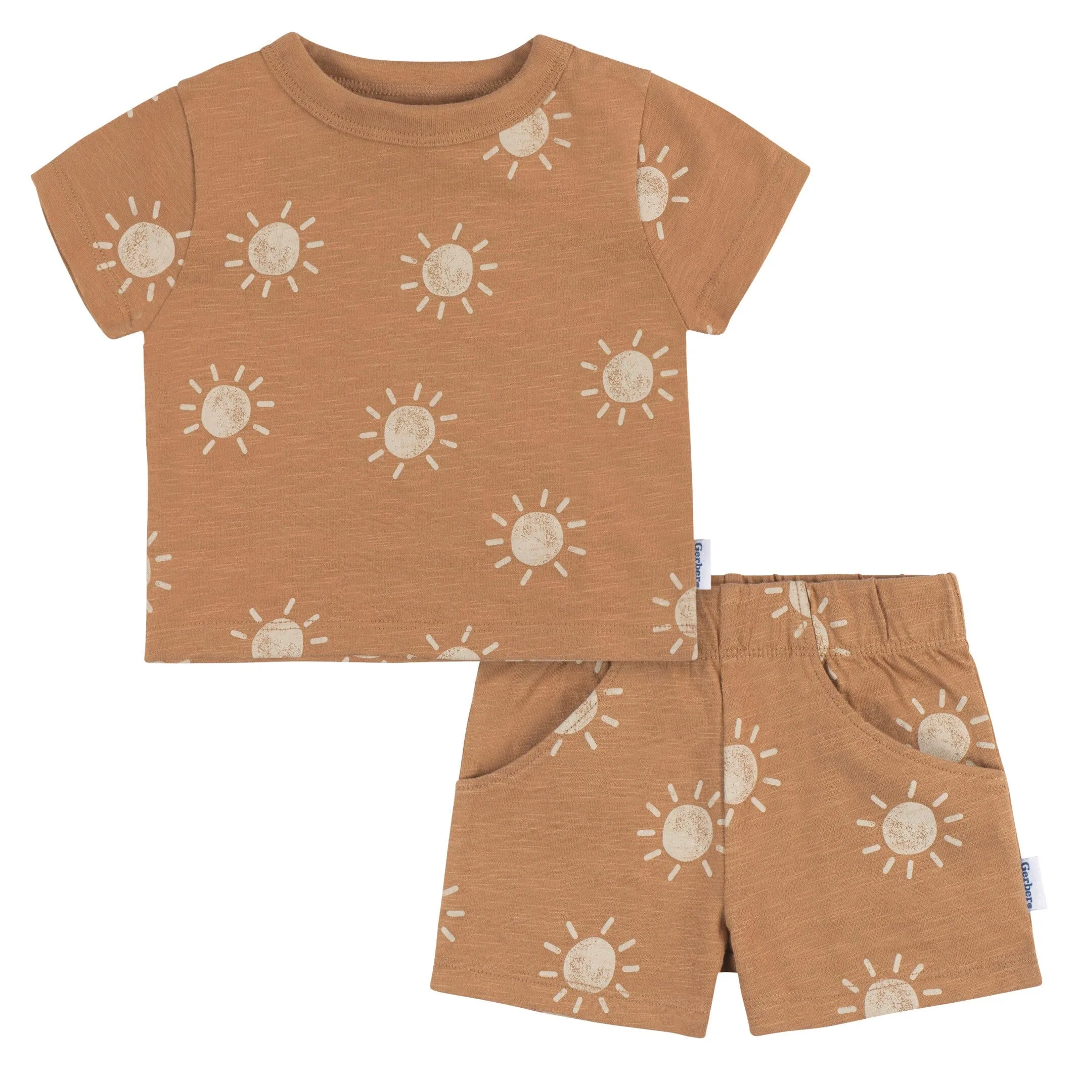 2-Piece Baby and Toddler Boys Suns T-Shirt and Shorts Set Gerber Childrenswea