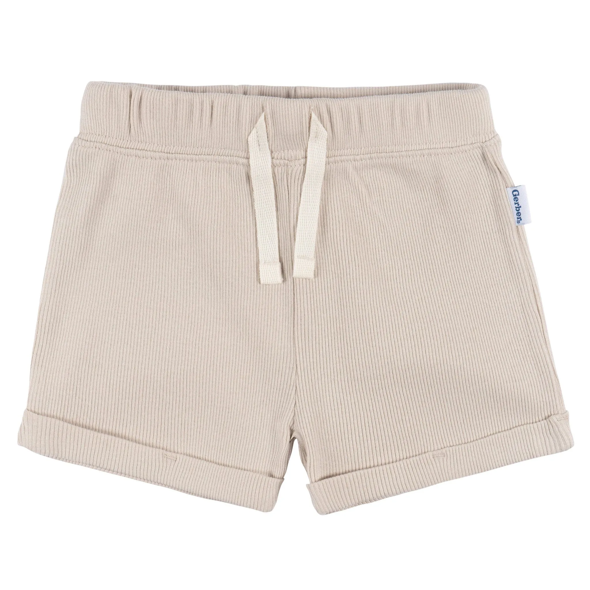 2-Piece Baby Boys Beige Bodysuit and Shorts Set Gerber Childrenswea