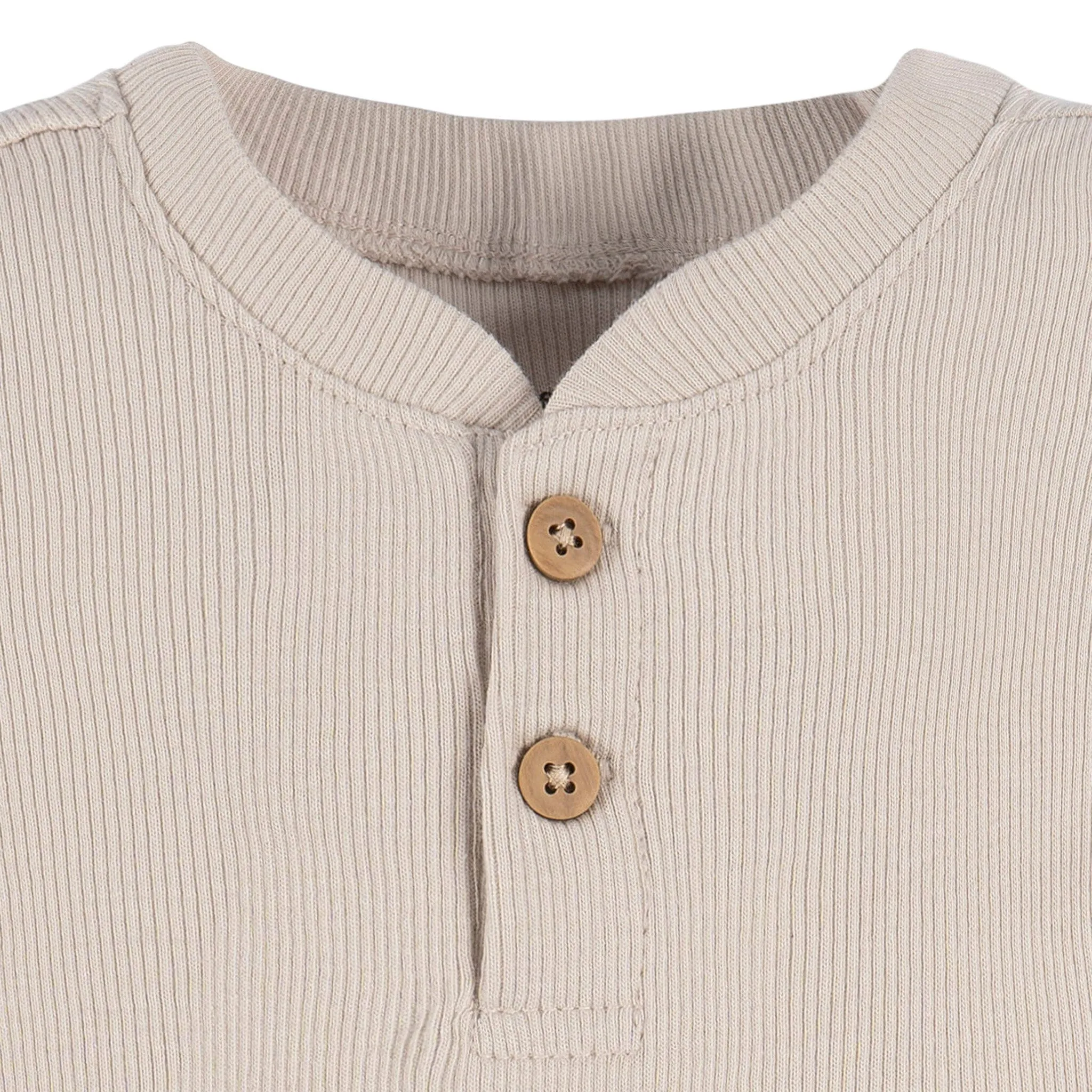 2-Piece Baby Boys Beige Bodysuit and Shorts Set Gerber Childrenswea