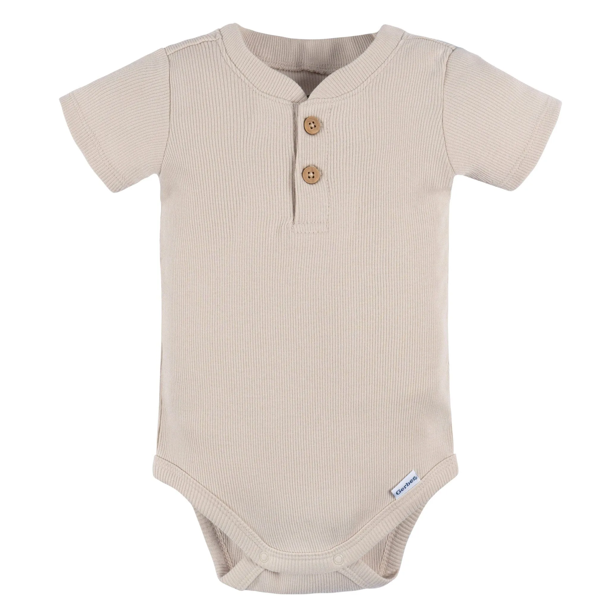 2-Piece Baby Boys Beige Bodysuit and Shorts Set Gerber Childrenswea