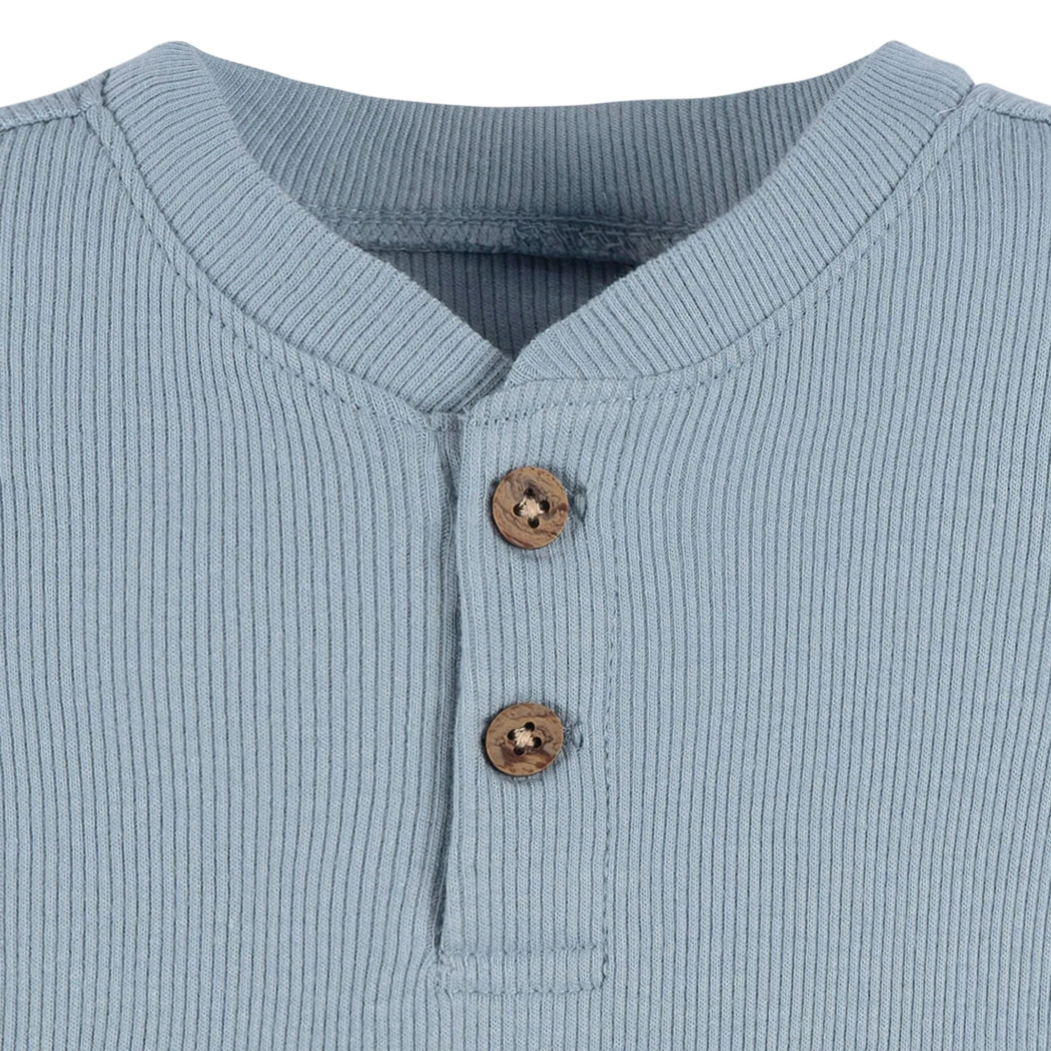 2-Piece Baby Boys Blue Bodysuit and Shorts Set Gerber Childrenswea