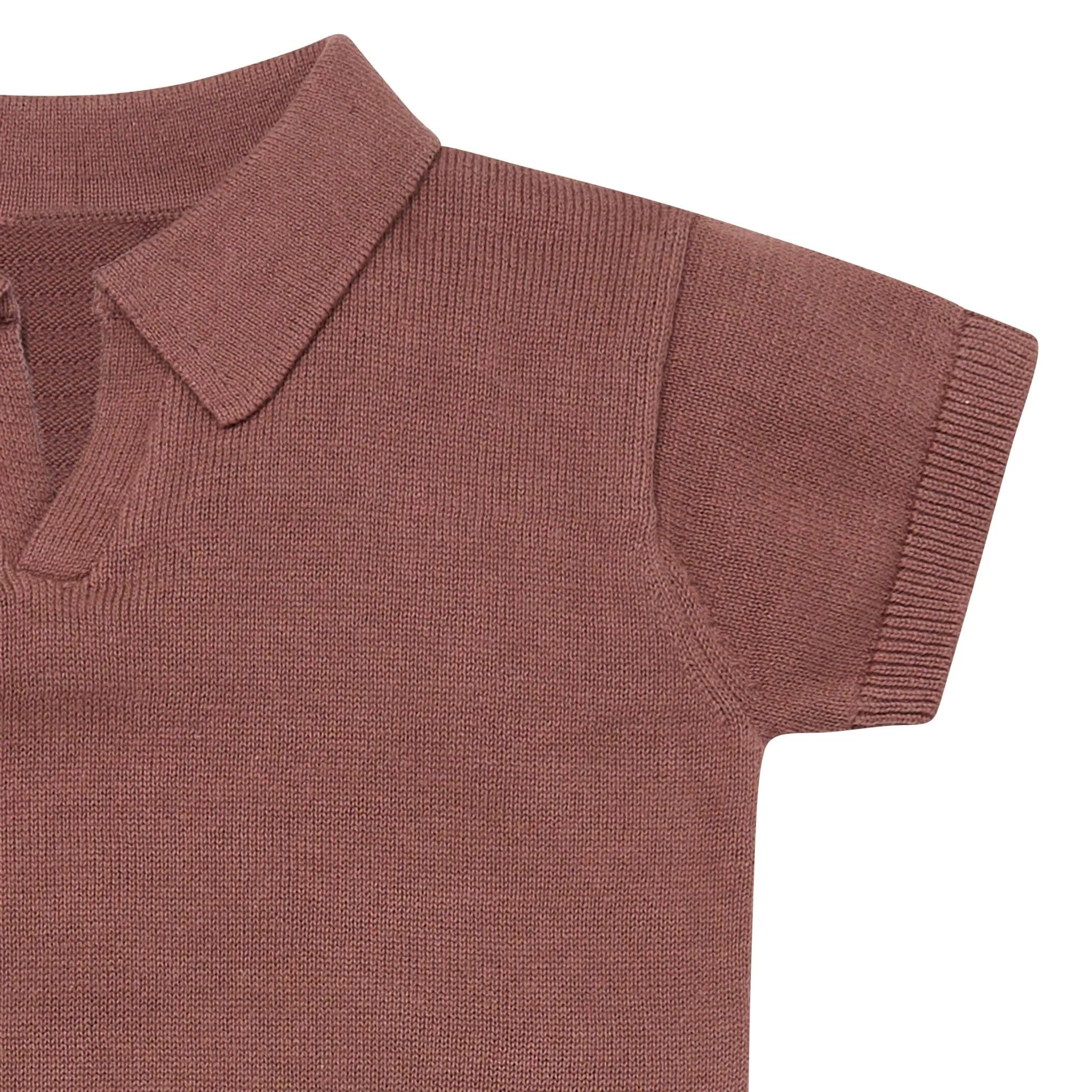 2-Piece Baby Boys Brown Johnny Collar Sweater Knit Set Gerber Childrenswea