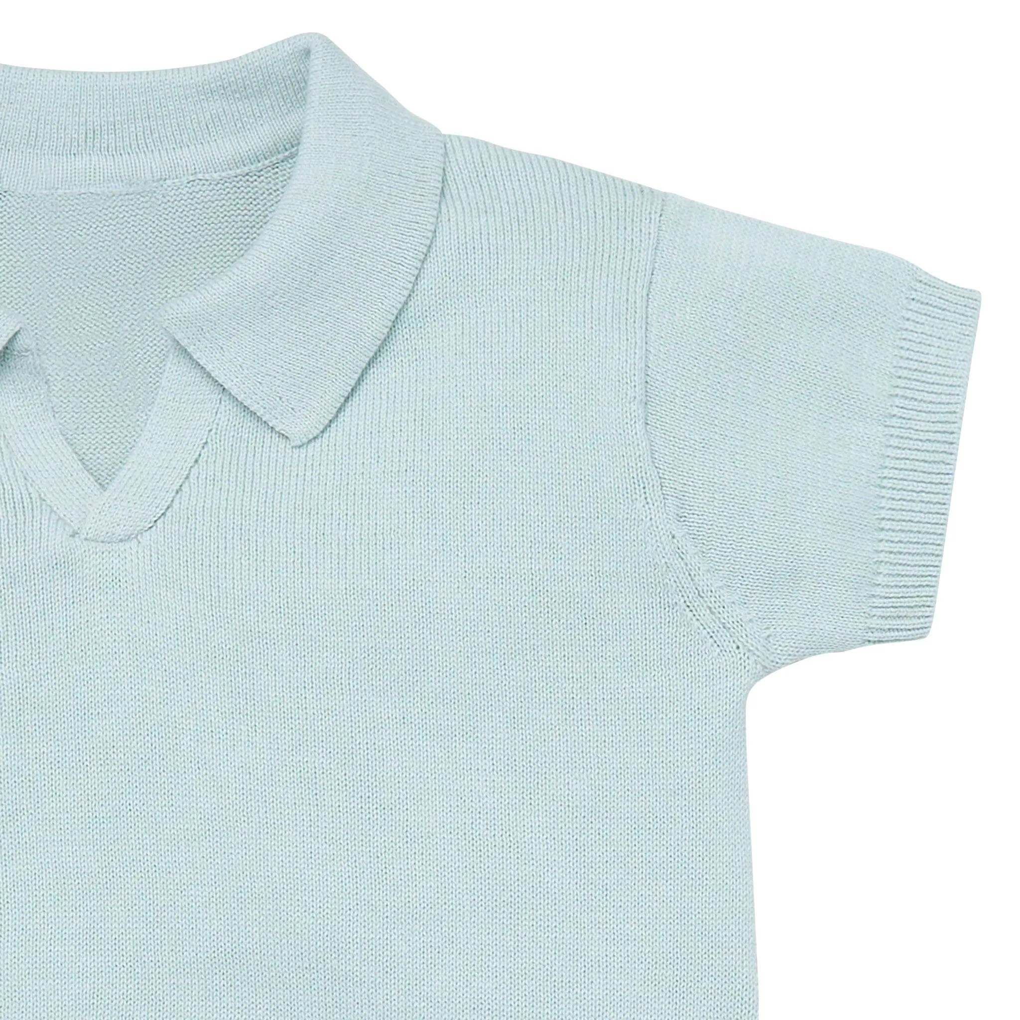 2-Piece Baby Boys Light Sky Johnny Collar Sweater Knit Set Gerber Childrenswea