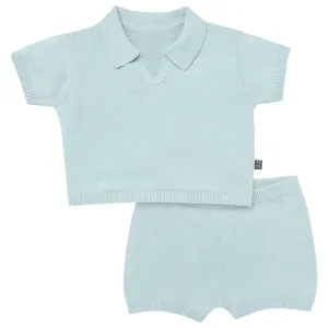 2-Piece Baby Boys Light Sky Johnny Collar Sweater Knit Set Gerber Childrenswea