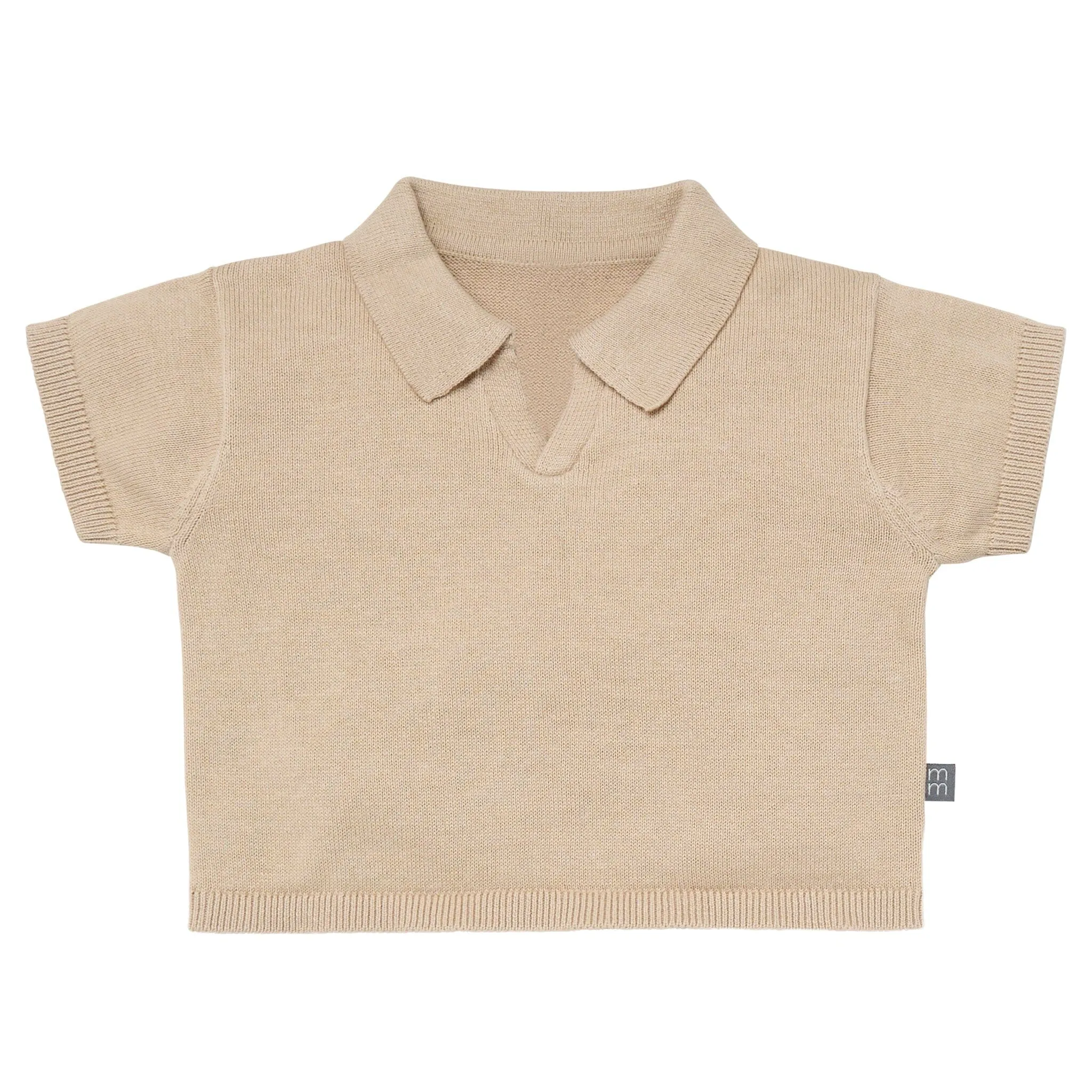 2-Piece Baby Boys Light Tan Johnny Collar Sweater Knit Set Gerber Childrenswea