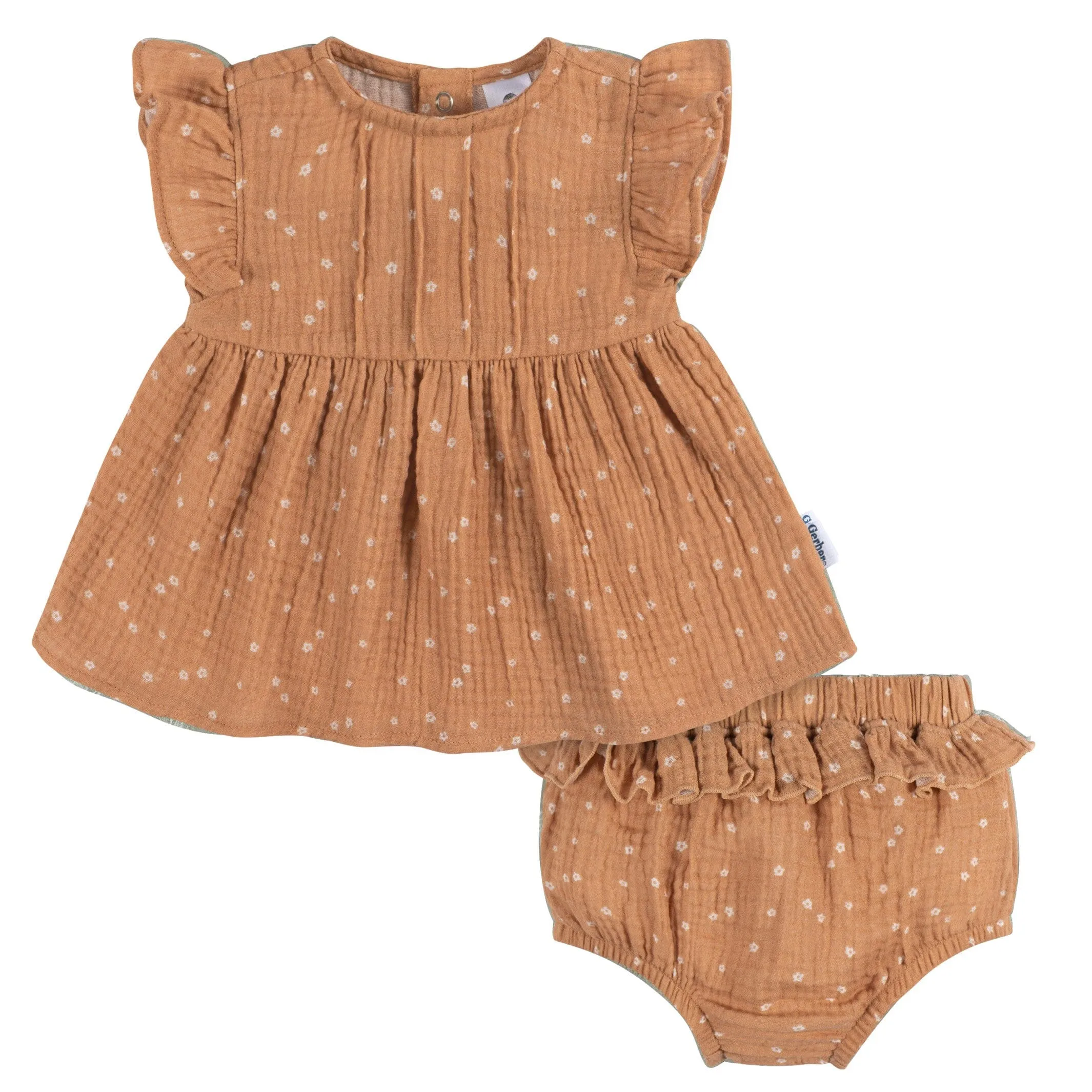 2-Piece Baby Girls Ditsy Floral Tunic and Diaper Cover Set Gerber Childrenswea