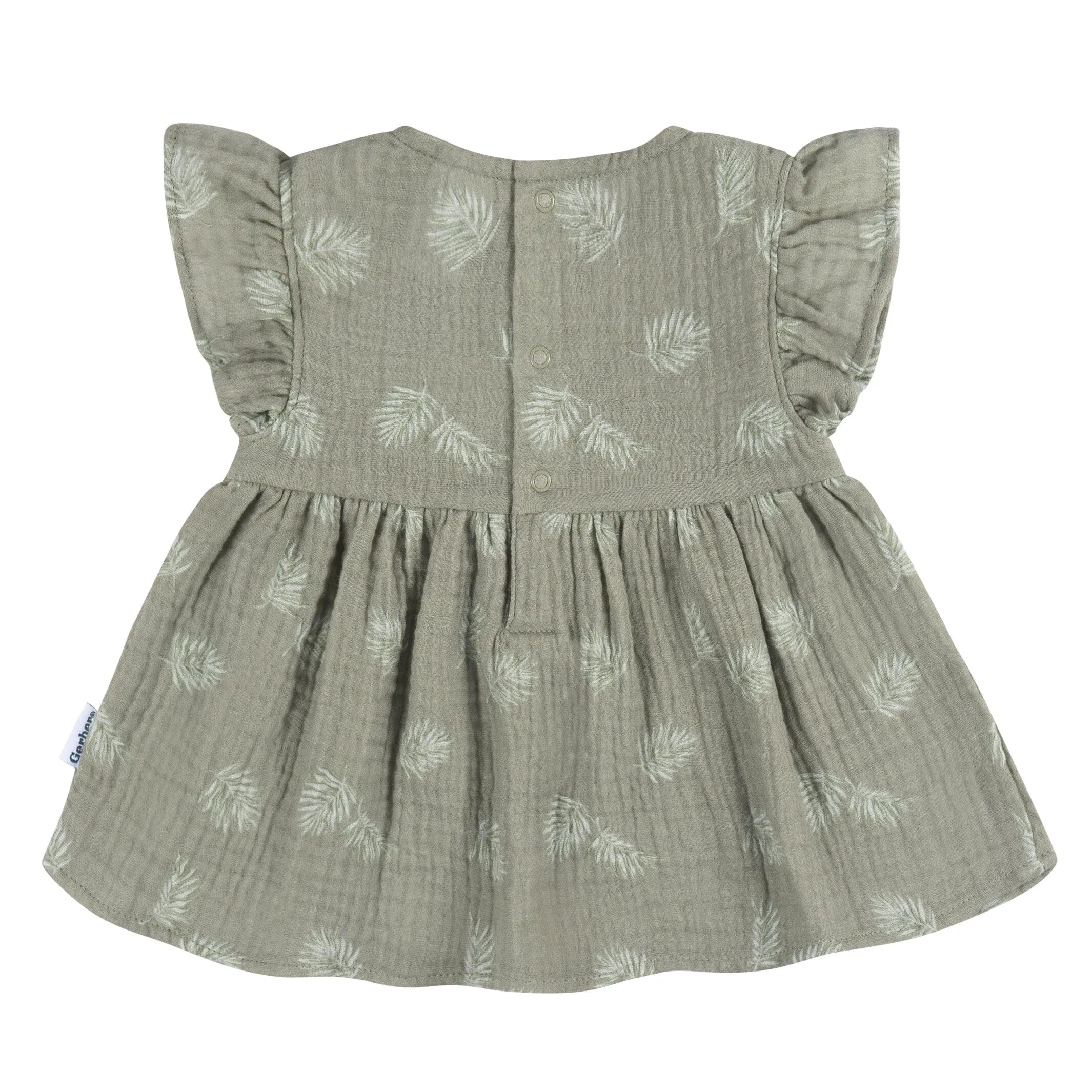 2-Piece Baby Girls Palms Tunic and Diaper Cover Set Gerber Childrenswea