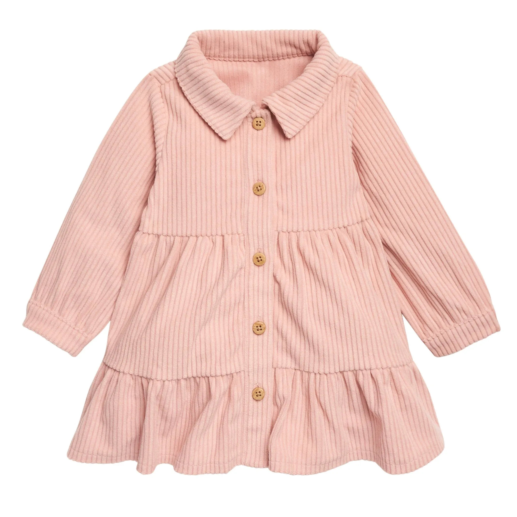 2-Piece Baby Girls Peach Corduroy Dress Set Gerber Childrenswea