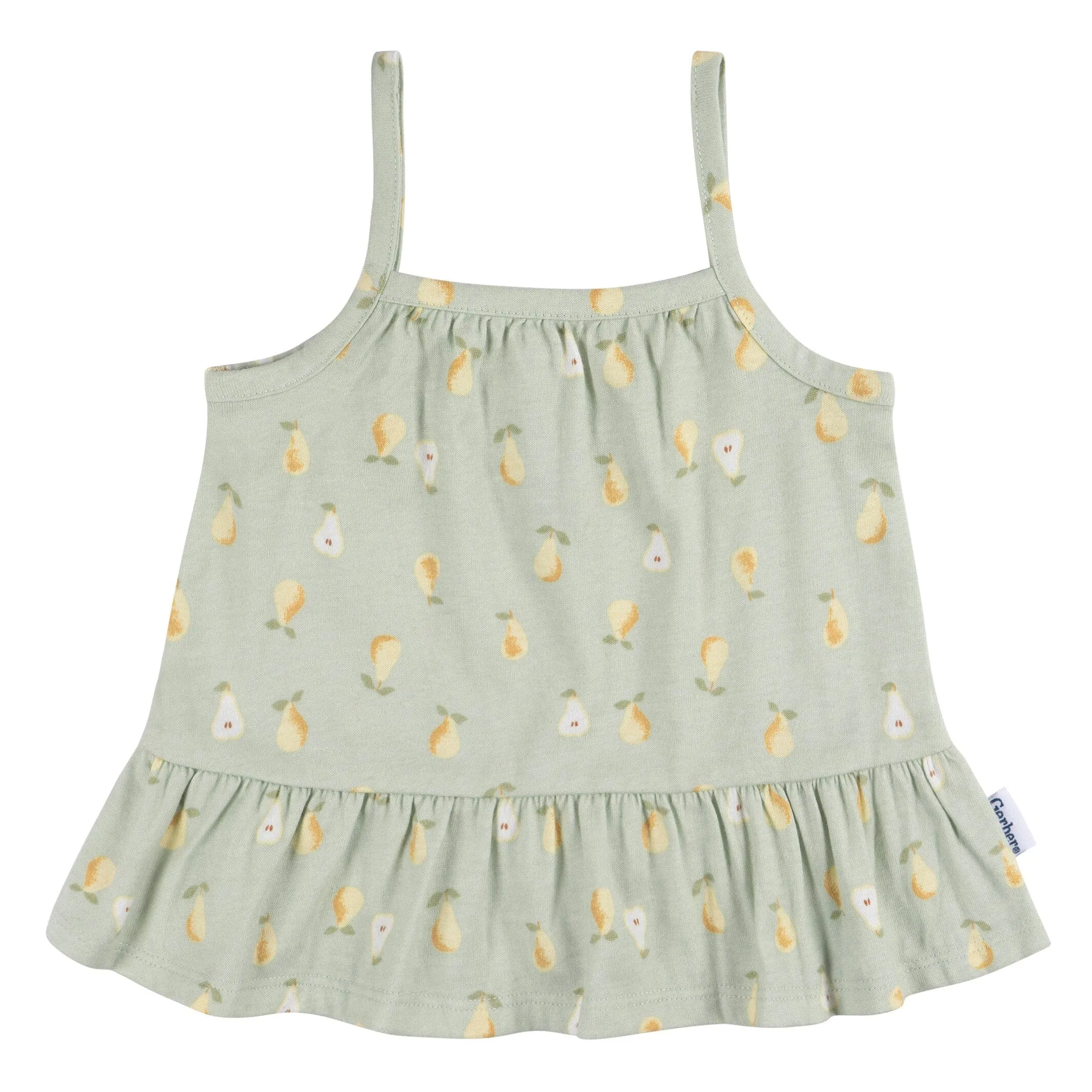 2-Piece Baby Girls Pears Tank Top and Diaper Cover Set Gerber Childrenswea