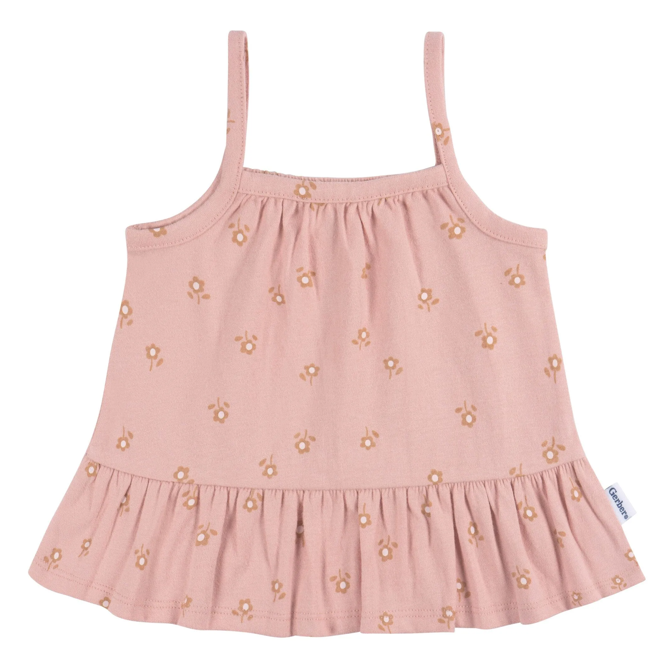 2-Piece Baby Girls Poppies Tank Top and Diaper Cover Set Gerber Childrenswea