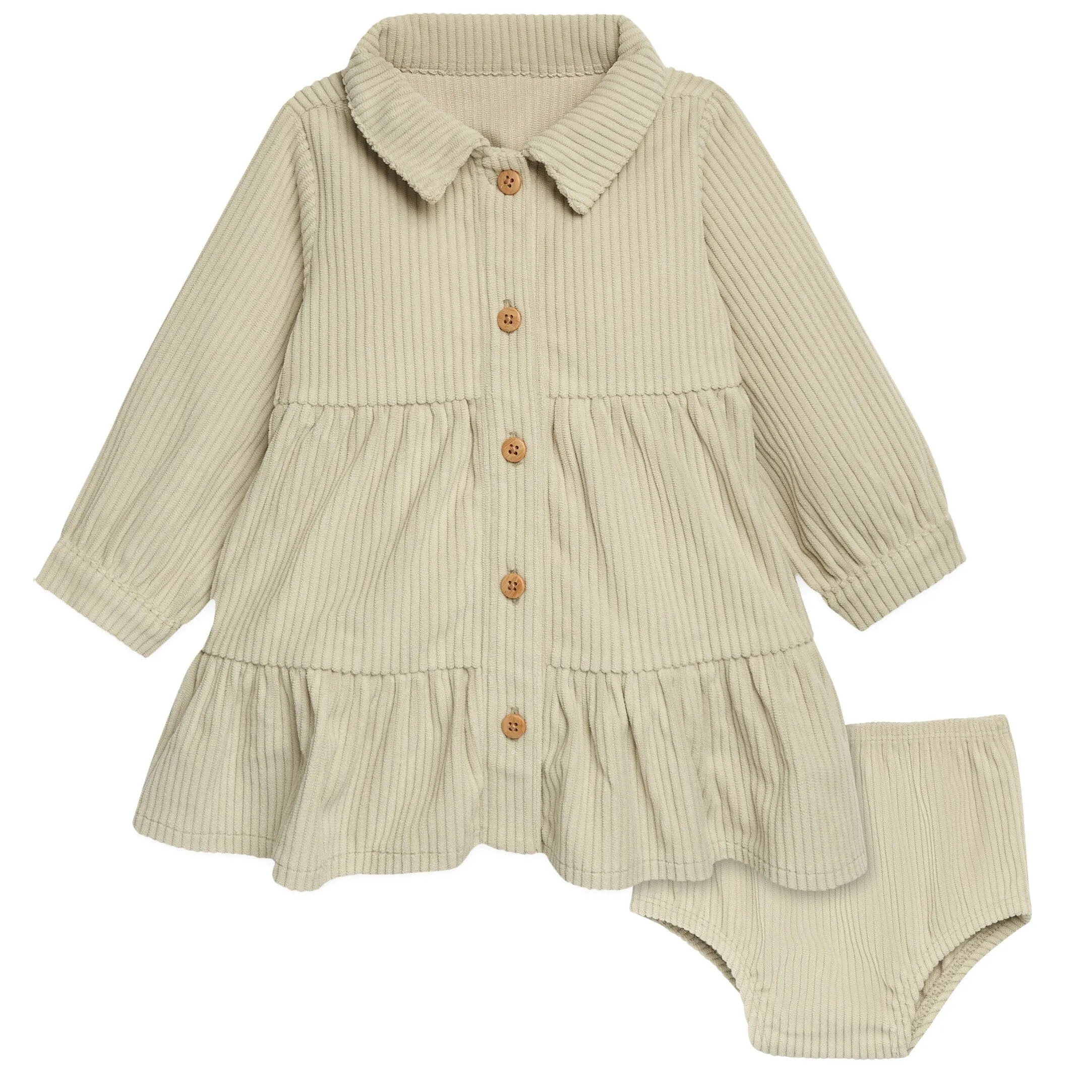 2-Piece Baby Girls Sage Corduroy Dress Set Gerber Childrenswea