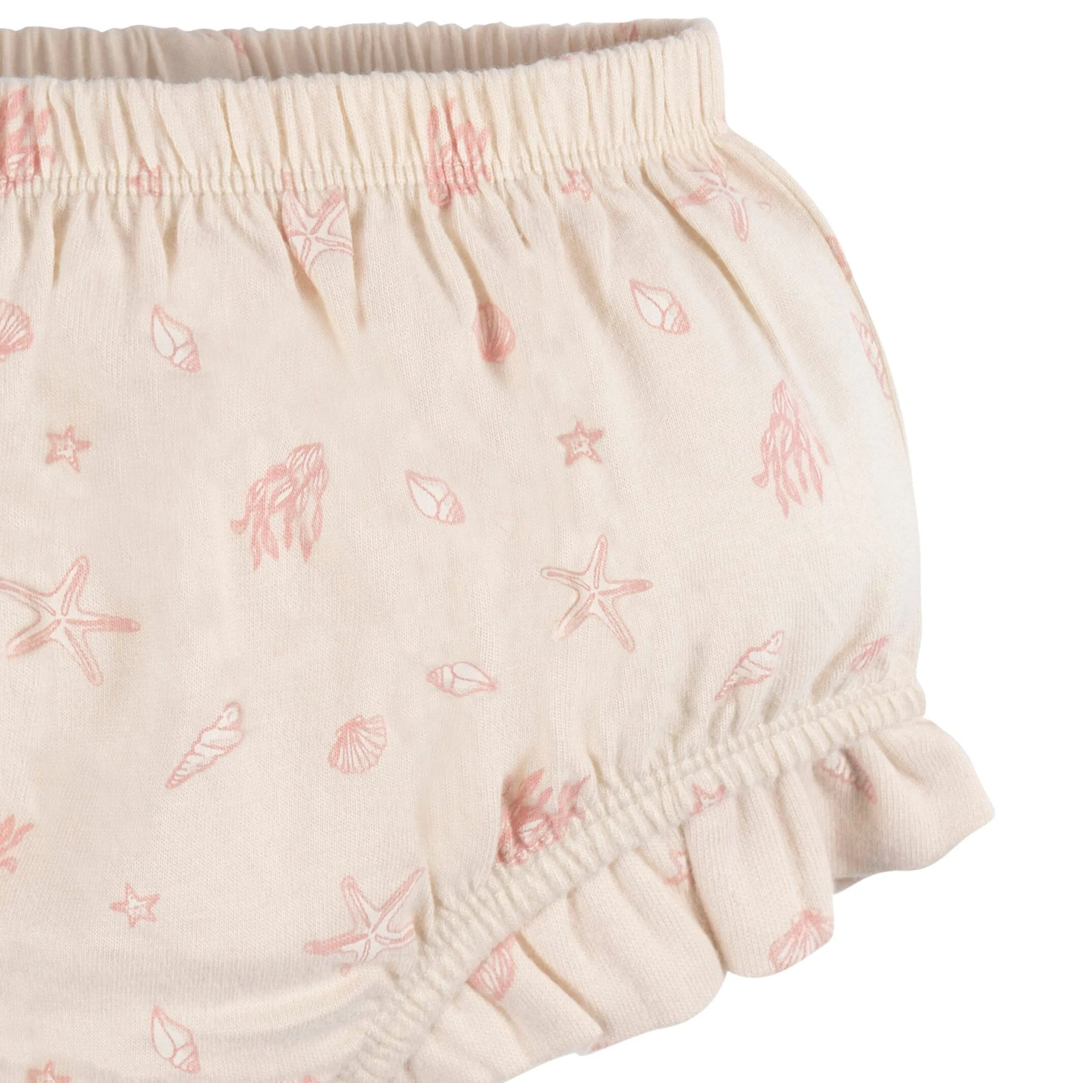 2-Piece Baby Girls Seashells Tank Top and Diaper Cover Set Gerber Childrenswea
