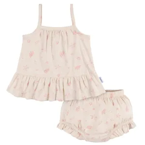 2-Piece Baby Girls Seashells Tank Top and Diaper Cover Set Gerber Childrenswea