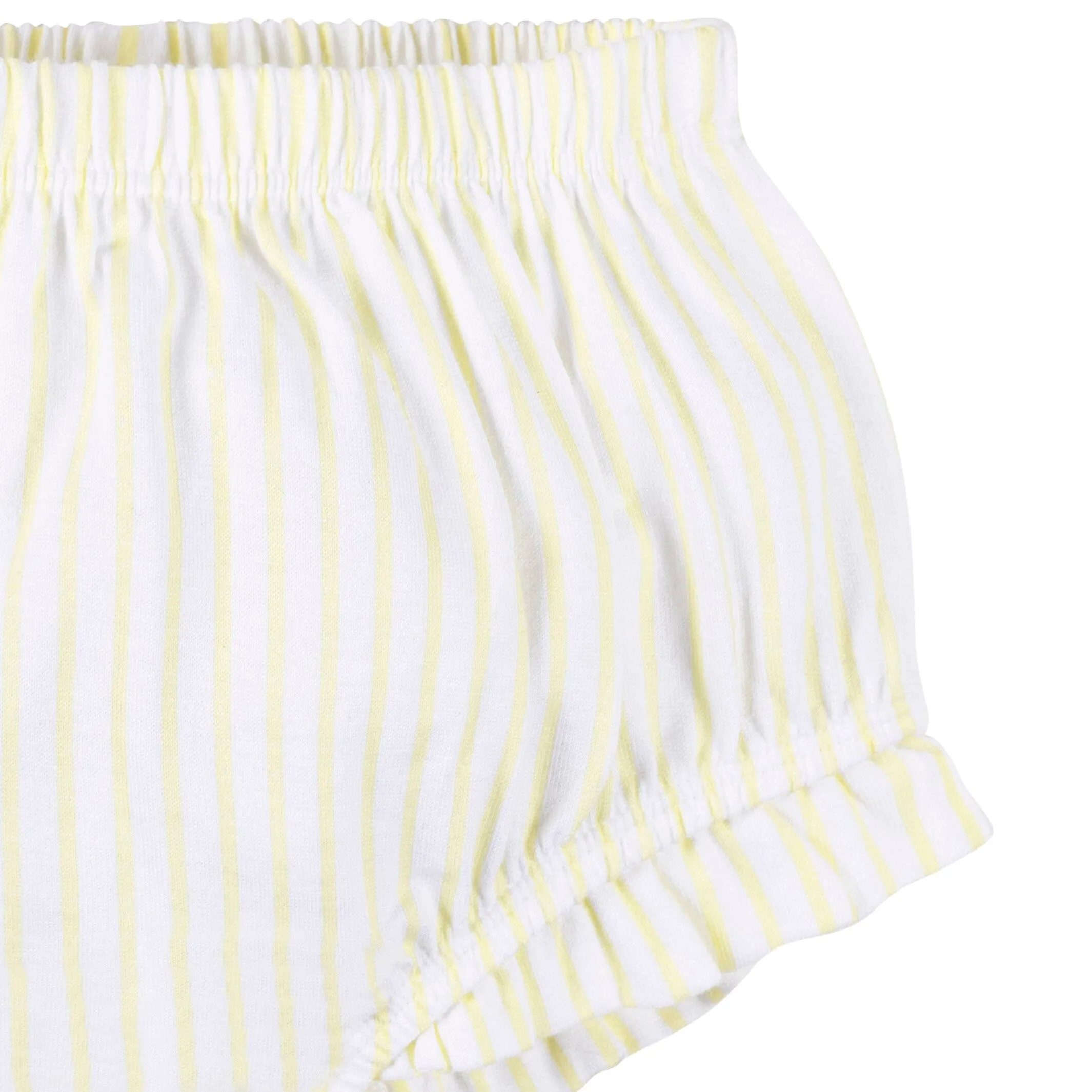 2-Piece Baby Girls Yellow Stripe Tank Top & Diaper Cover Set Gerber Childrenswea