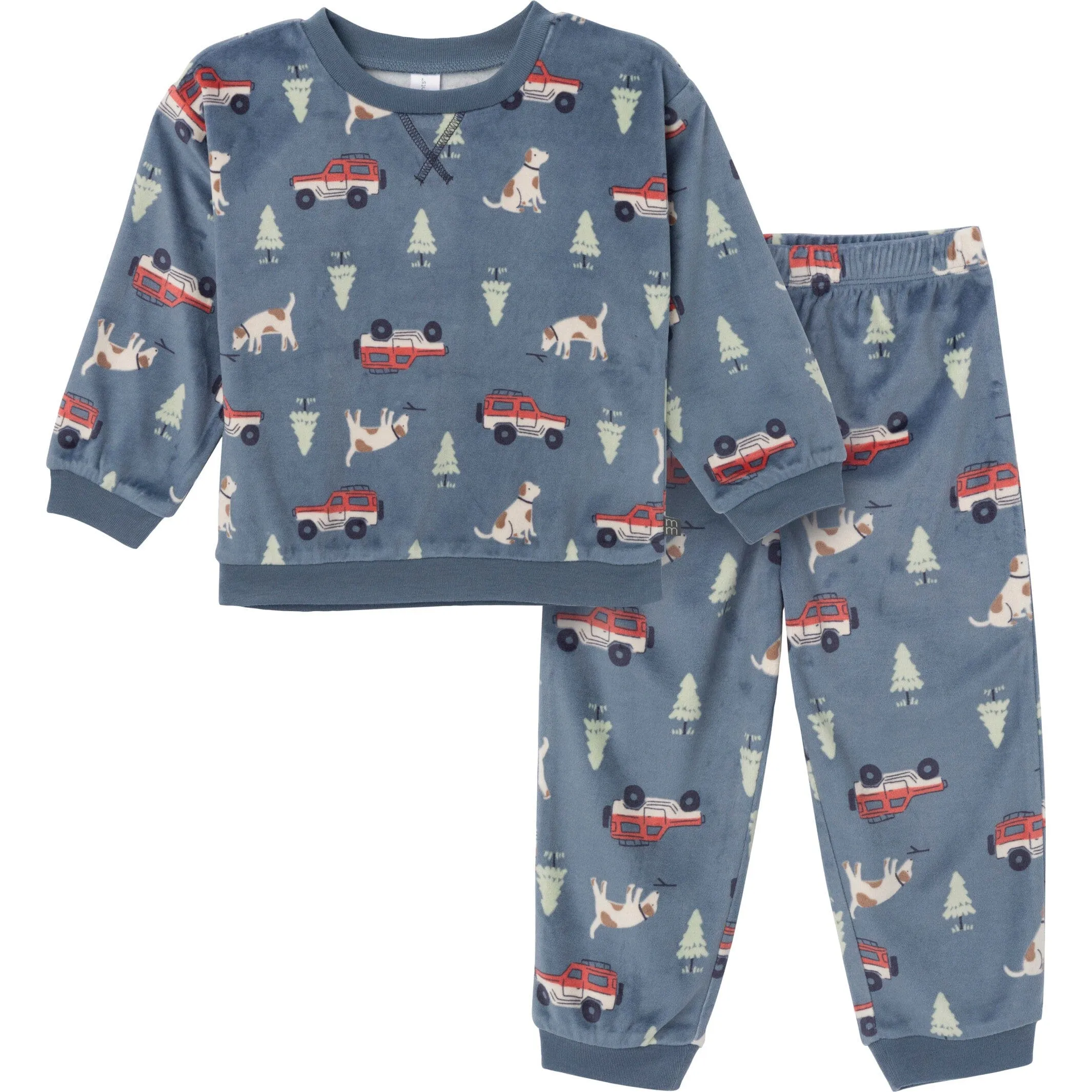 2-Piece Infant & Toddler Boys Dark Blue Camp Fleece Pajama Set Gerber Childrenswea