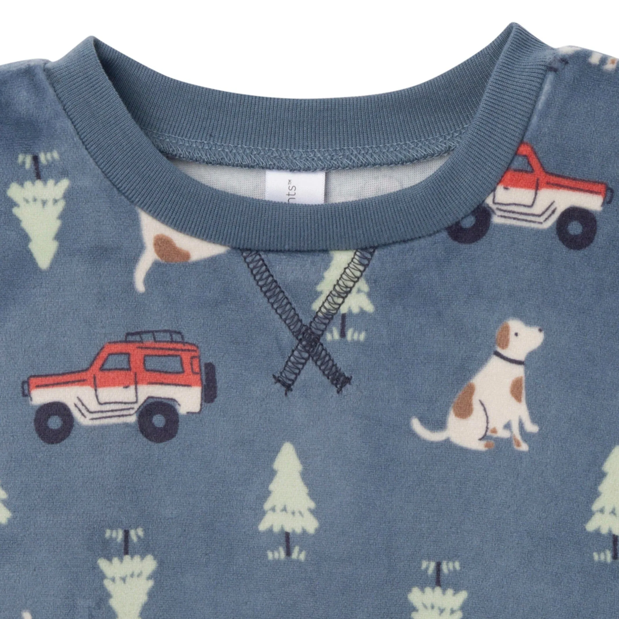 2-Piece Infant & Toddler Boys Dark Blue Camp Fleece Pajama Set Gerber Childrenswea