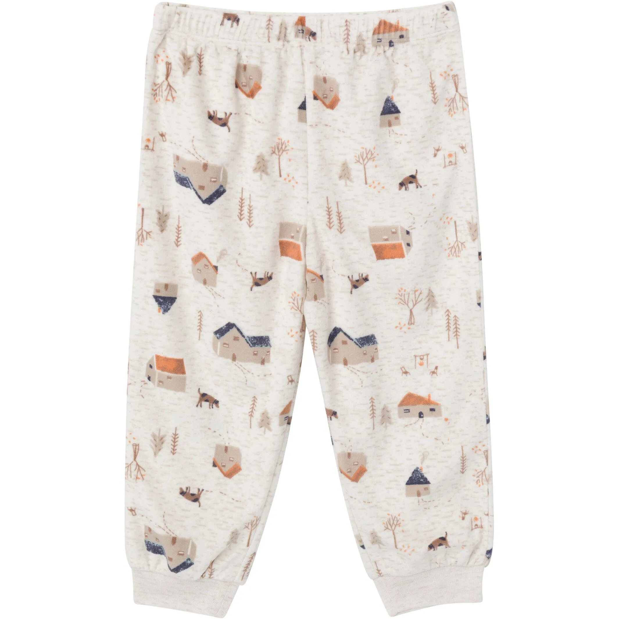 2-Piece Infant & Toddler Boys Oatmeal Village Fleece Pajama Set Gerber Childrenswea