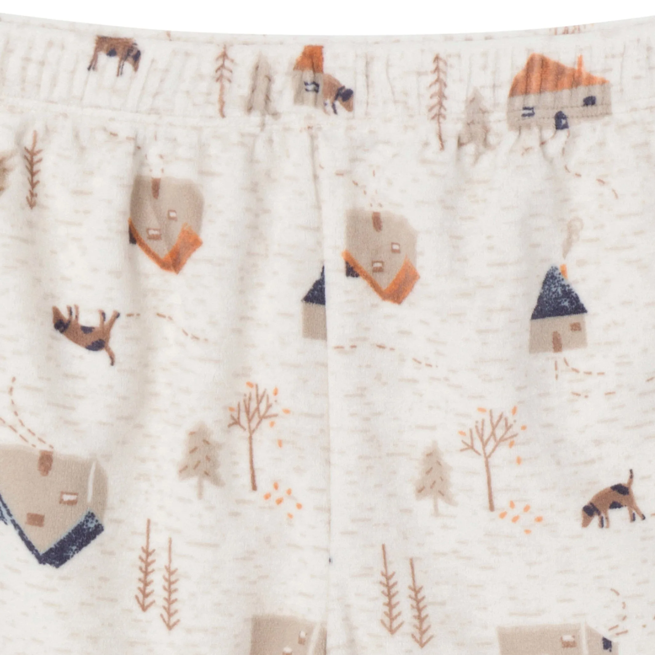 2-Piece Infant & Toddler Boys Oatmeal Village Fleece Pajama Set Gerber Childrenswea