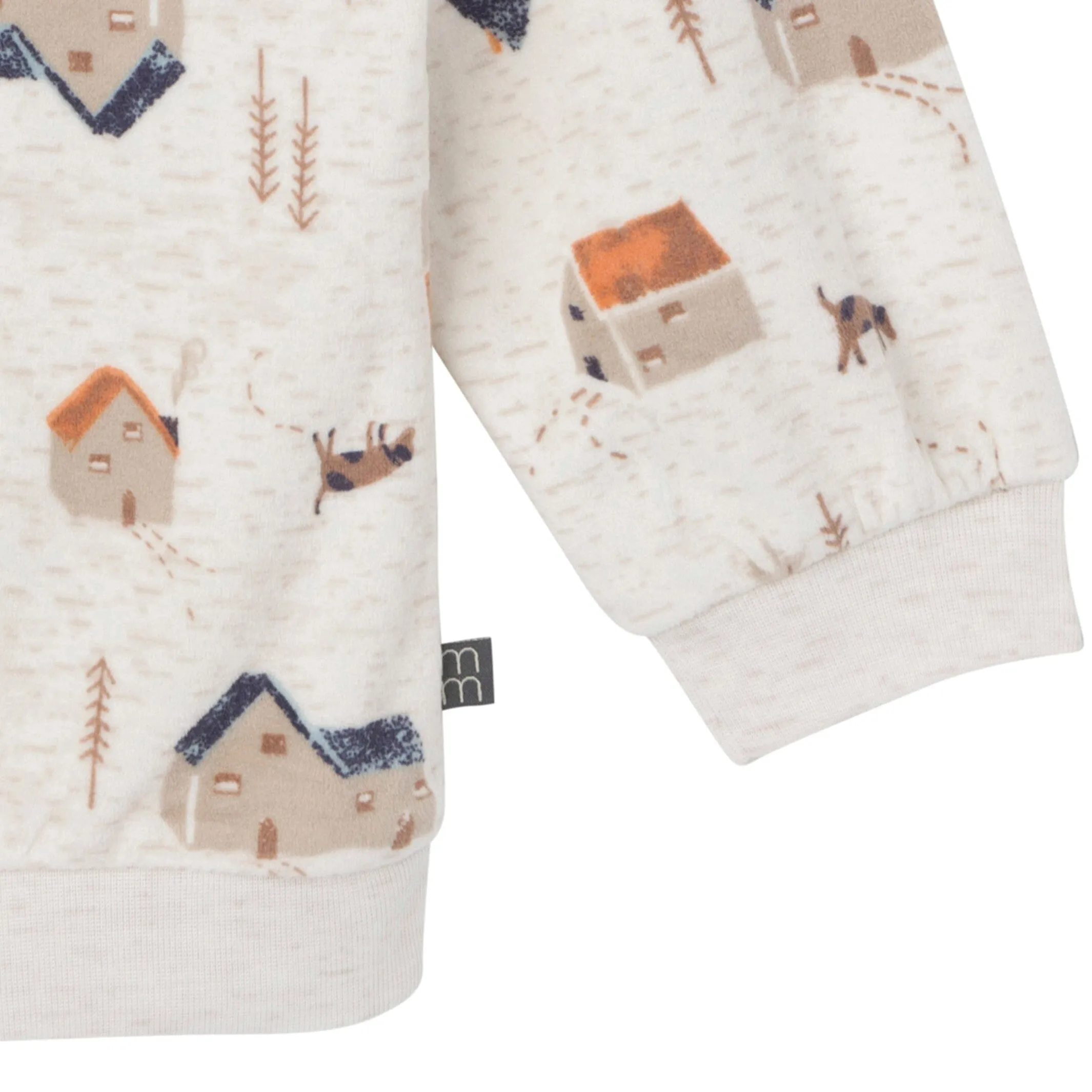 2-Piece Infant & Toddler Boys Oatmeal Village Fleece Pajama Set Gerber Childrenswea
