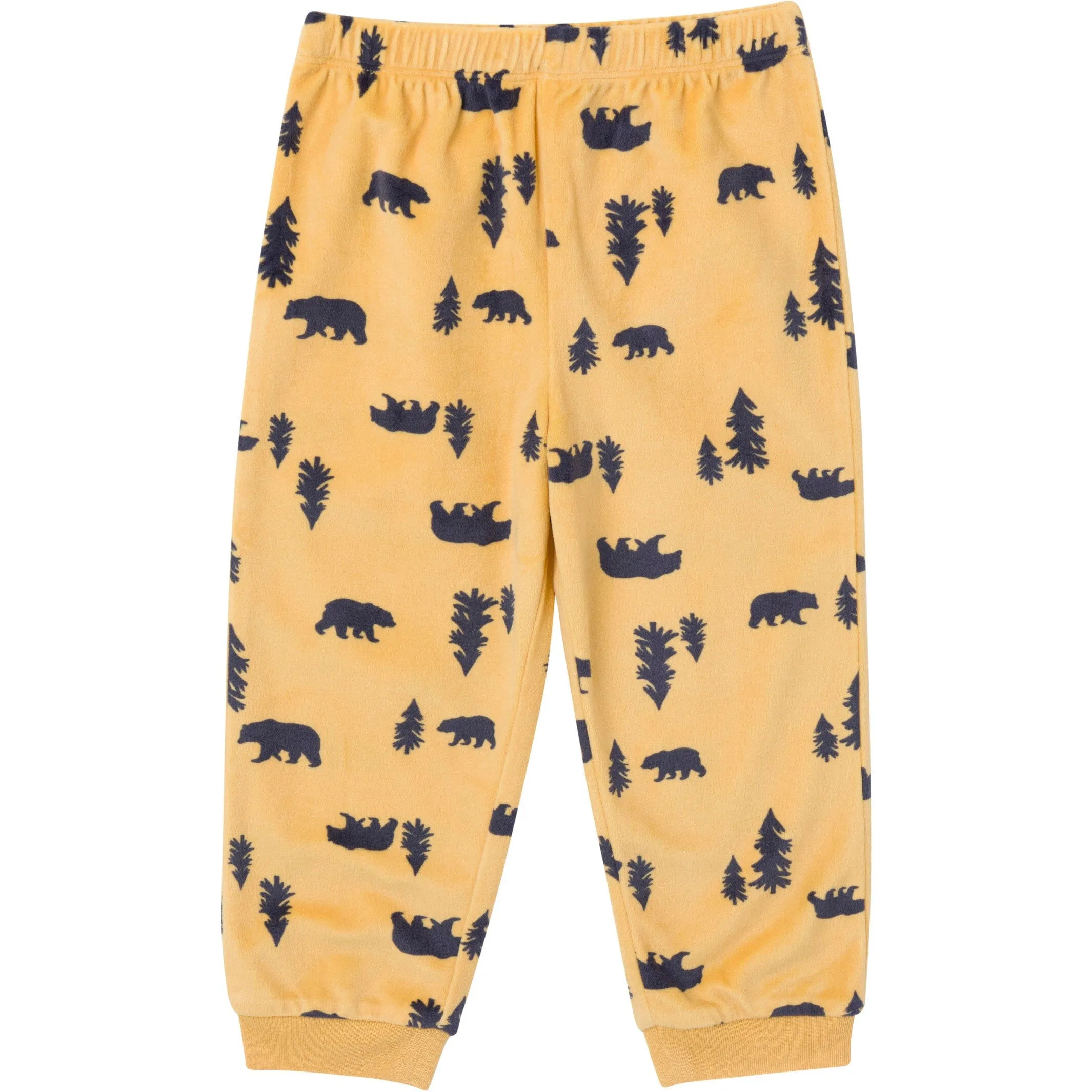 2-Piece Infant & Toddler Boys Yellow Forest Fleece Pajama Set Gerber Childrenswea