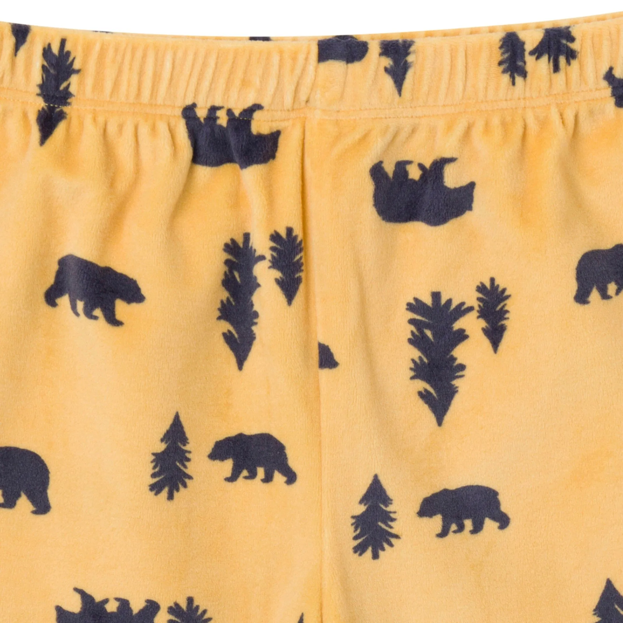 2-Piece Infant & Toddler Boys Yellow Forest Fleece Pajama Set Gerber Childrenswea