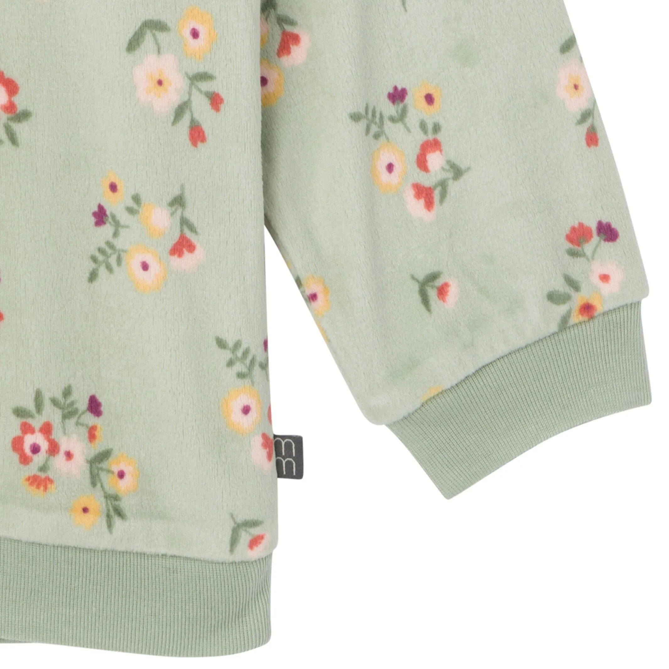 2-Piece Infant & Toddler Girls Green Flower Fleece Pajama Set Gerber Childrenswea