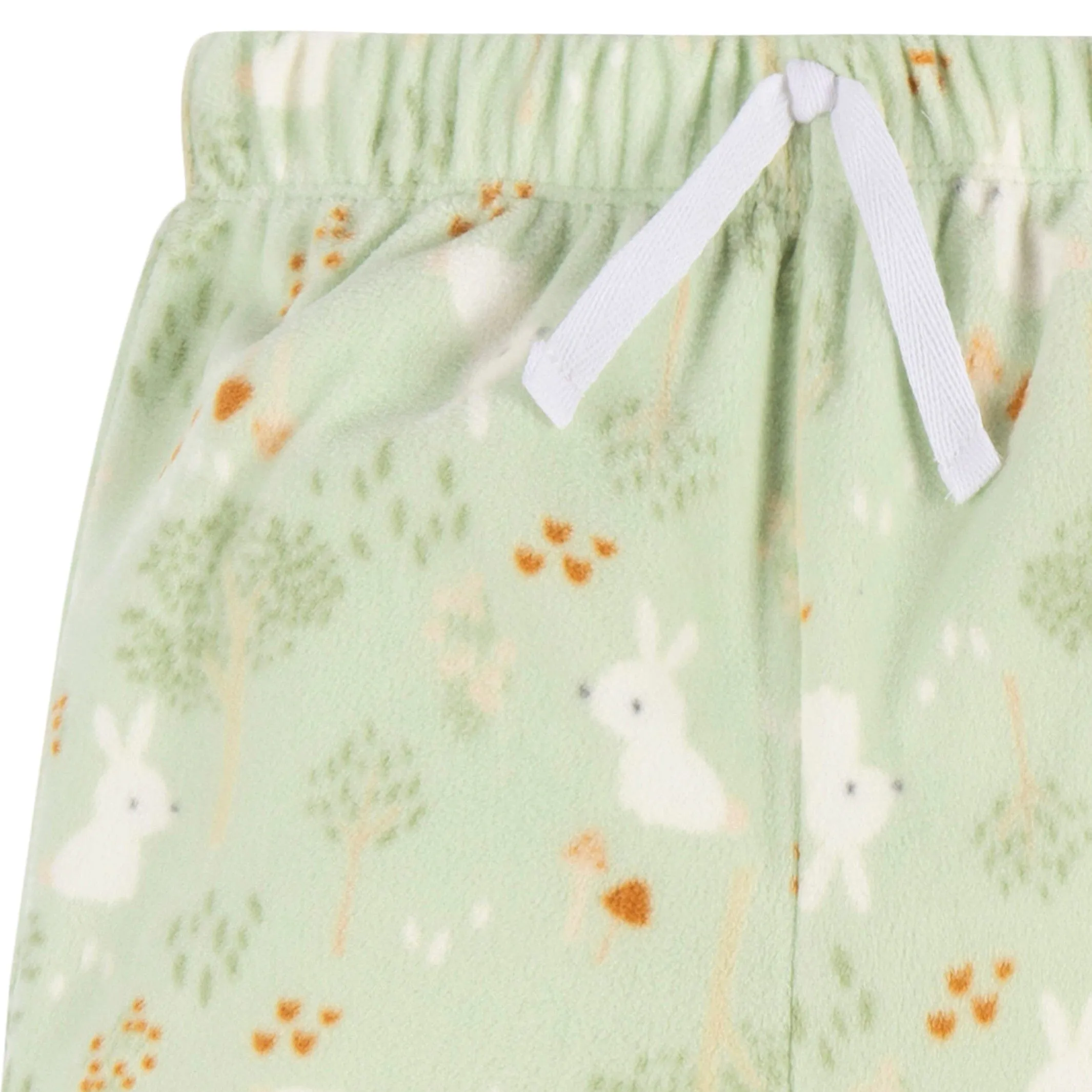 2-Piece Infant & Toddler Girls Green Forrest Fleece Pajamas Gerber Childrenswea