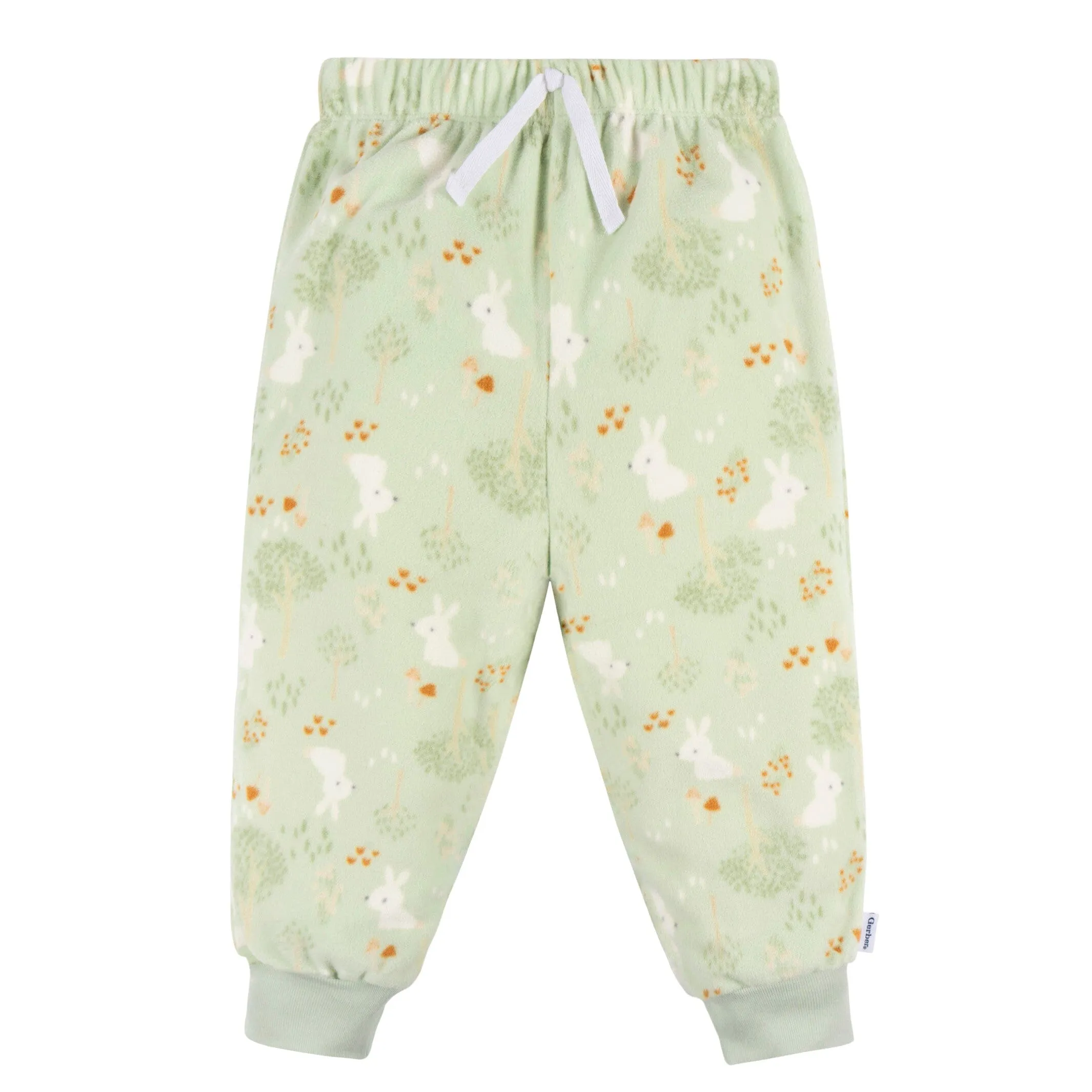 2-Piece Infant & Toddler Girls Green Forrest Fleece Pajamas Gerber Childrenswea