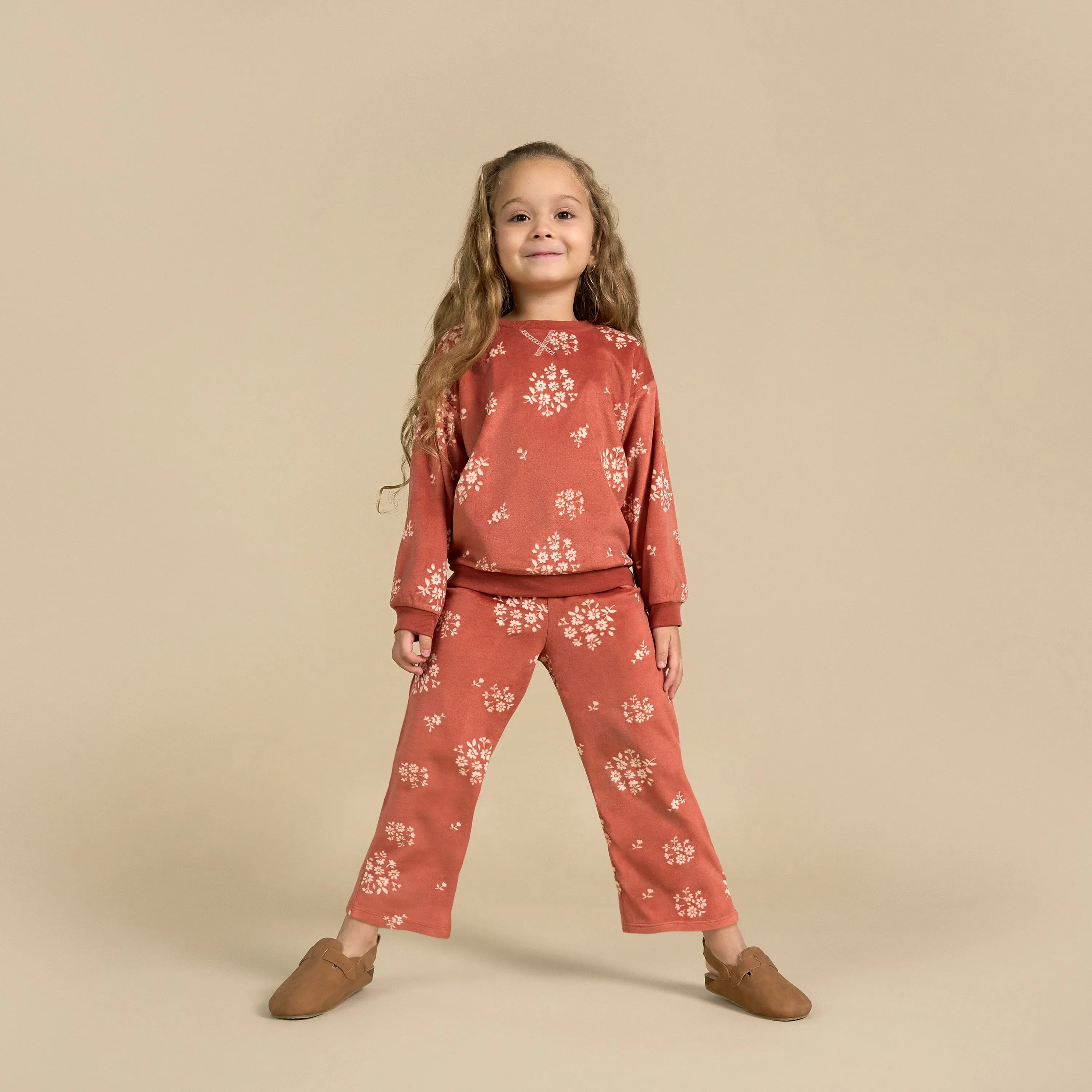 2-Piece Infant & Toddler Girls Red Bouquet Fleece Pajama Set Gerber Childrenswea